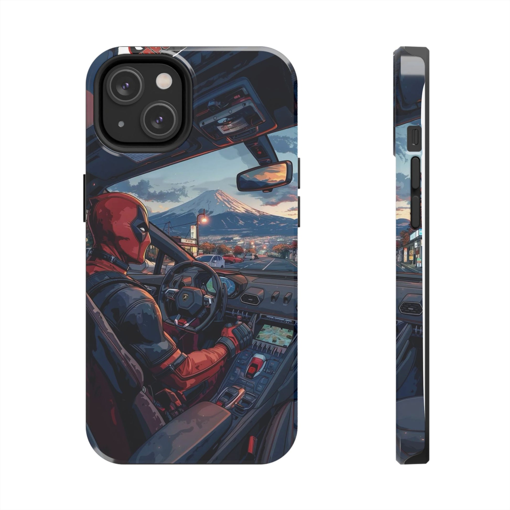 Deadpool Drifting Tough Phone Case, Marvel Hero Phone Cover, Superhero Phone