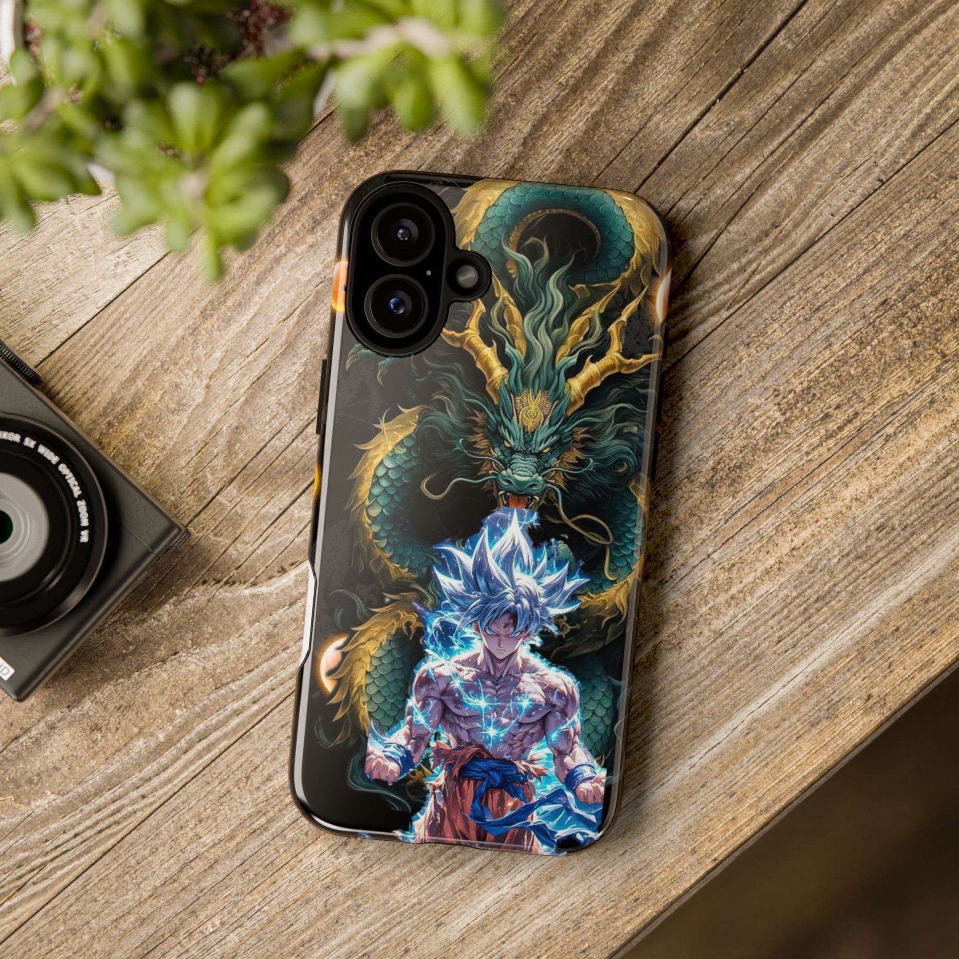 Anime Goku x Shenron Dragonball Z Tough Cases for iPhones, Samsung, and Pixel