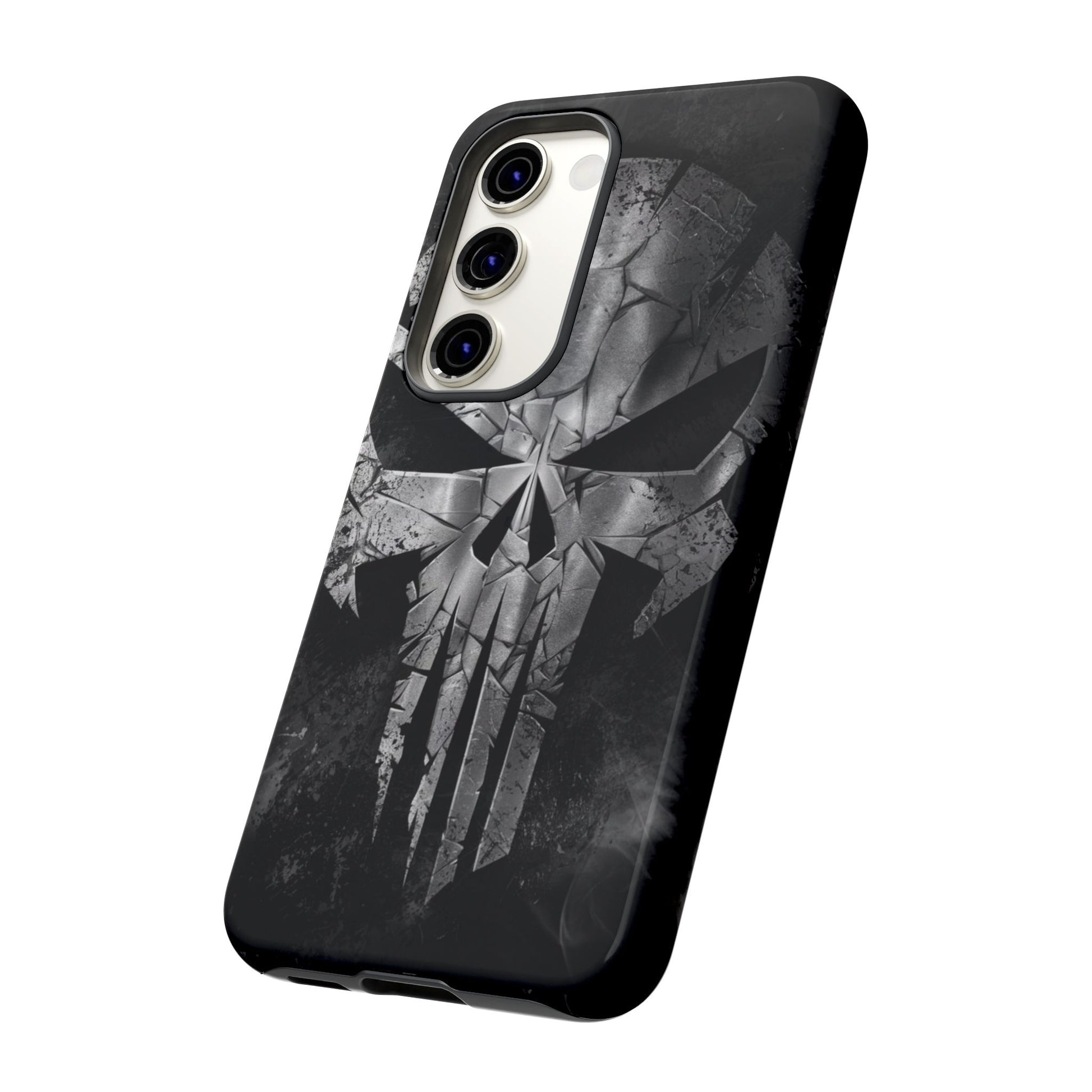 The Punisher Logo Art Tough Cases for iPhones, Samsung, and Pixel