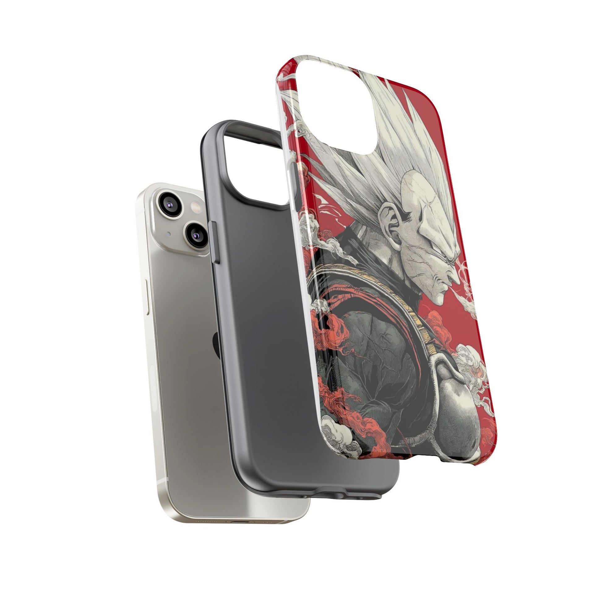 Dragon Ball Z Vegeta Anime Tough Cases for iPhones, Samsung, and Pixel
