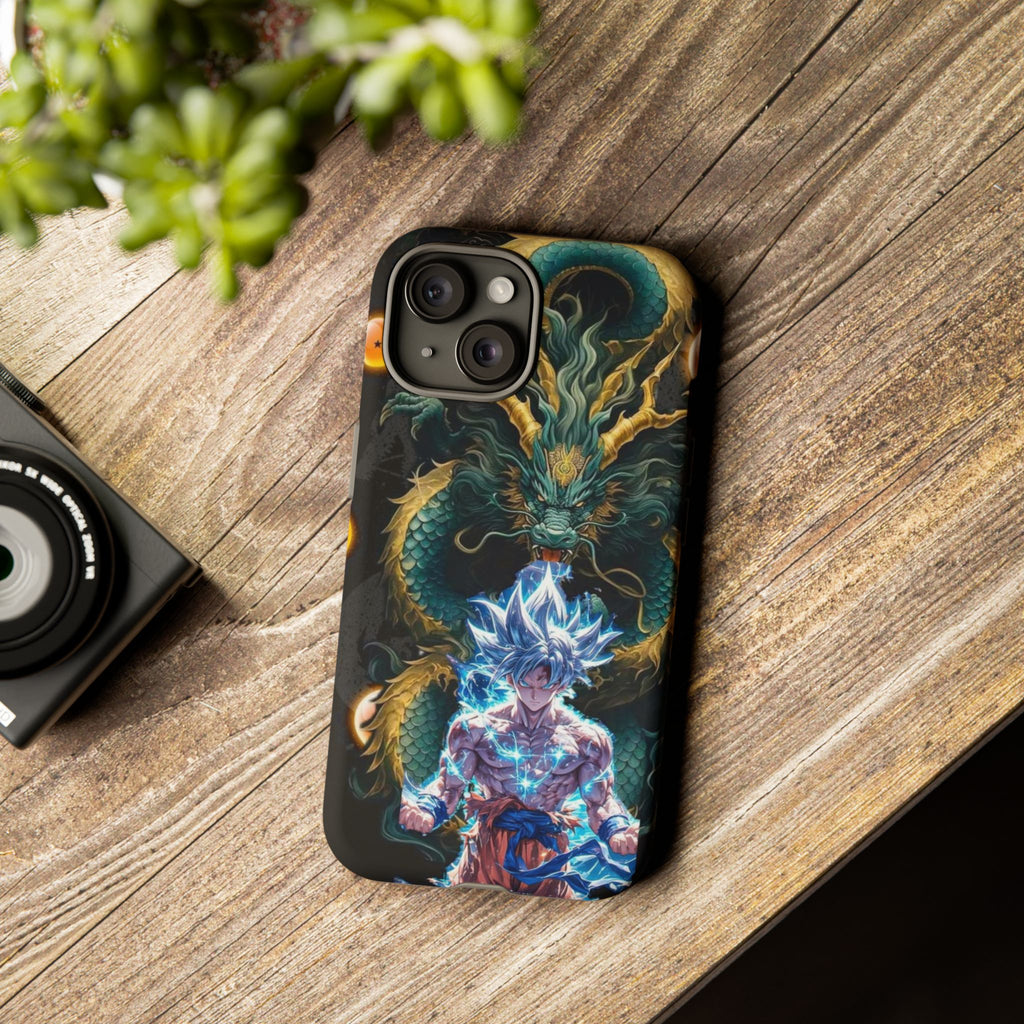 Anime Goku x Shenron Dragonball Z Tough Cases for iPhones, Samsung, and Pixel