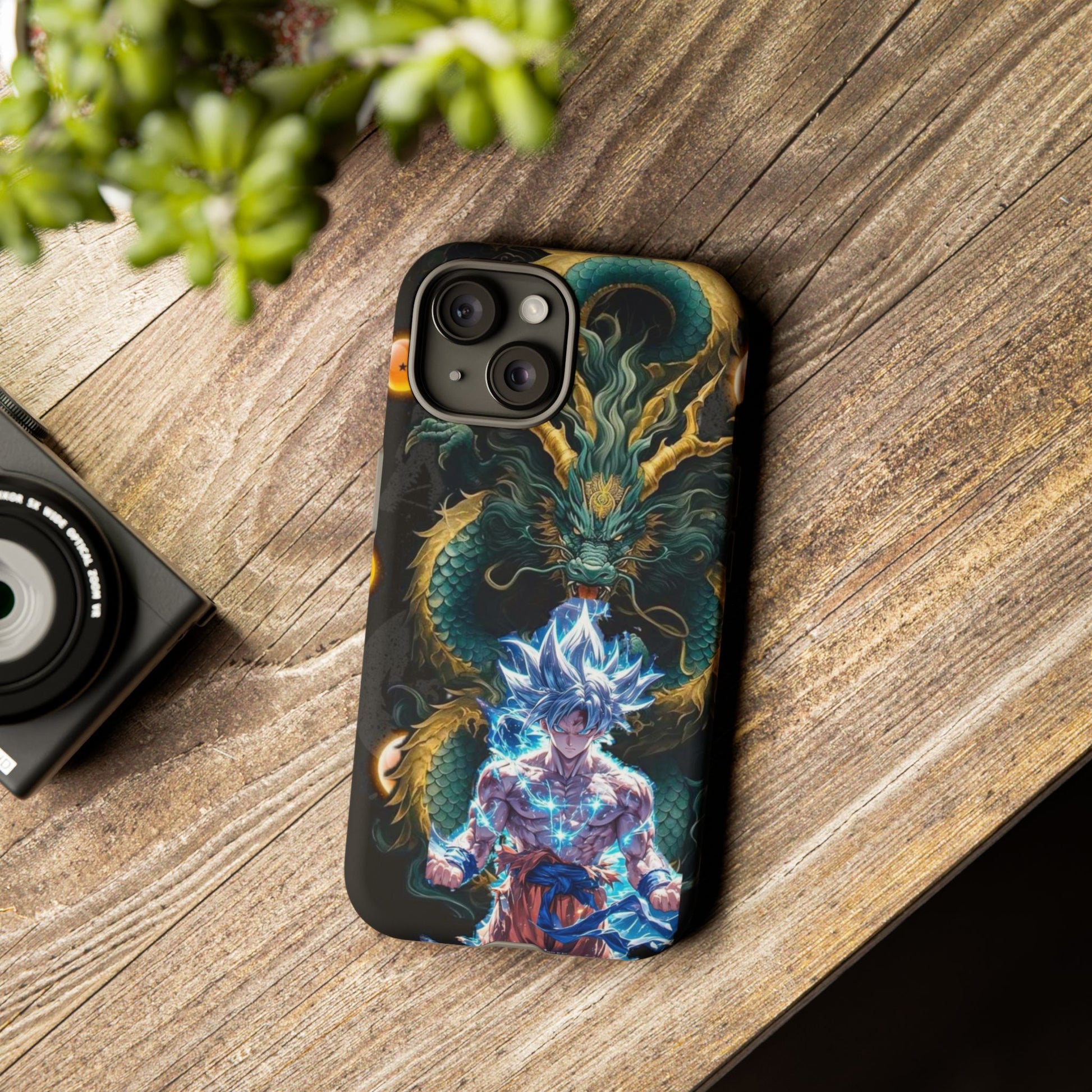 Anime Goku x Shenron Dragonball Z Tough Cases for iPhones, Samsung, and Pixel