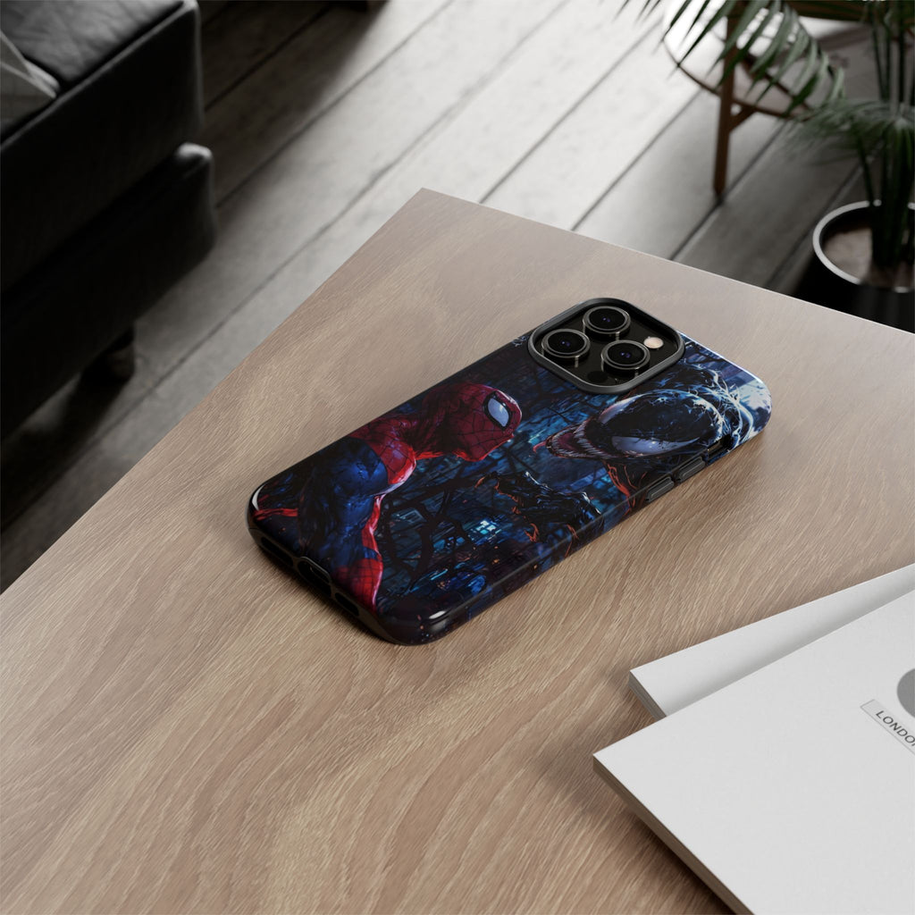 Venom x Spiderman Phone Case, Tough Cases for iPhones, Samsung, and Pixel