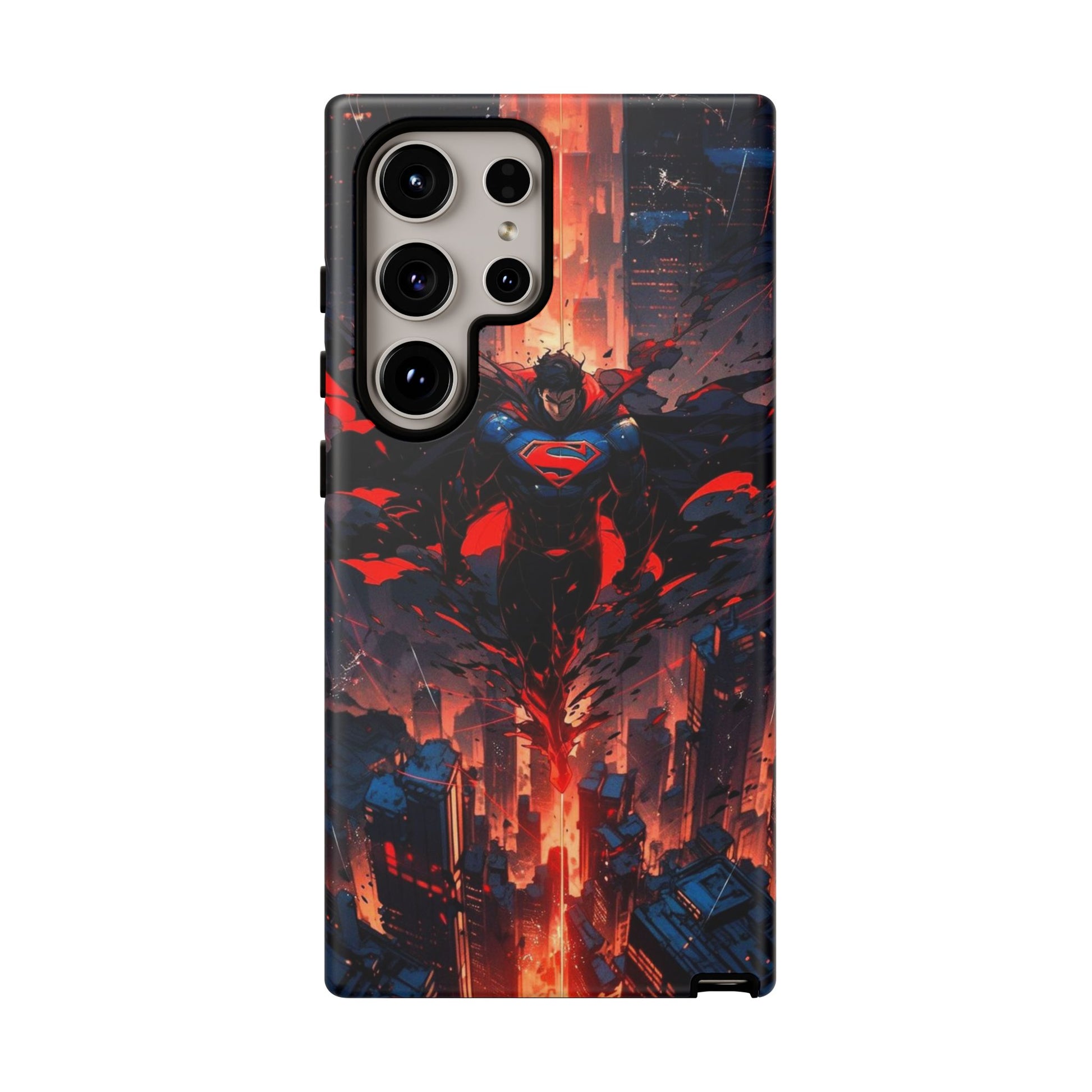 Anime Superman Tough Cases for iPhones, Samsung, and Pixel