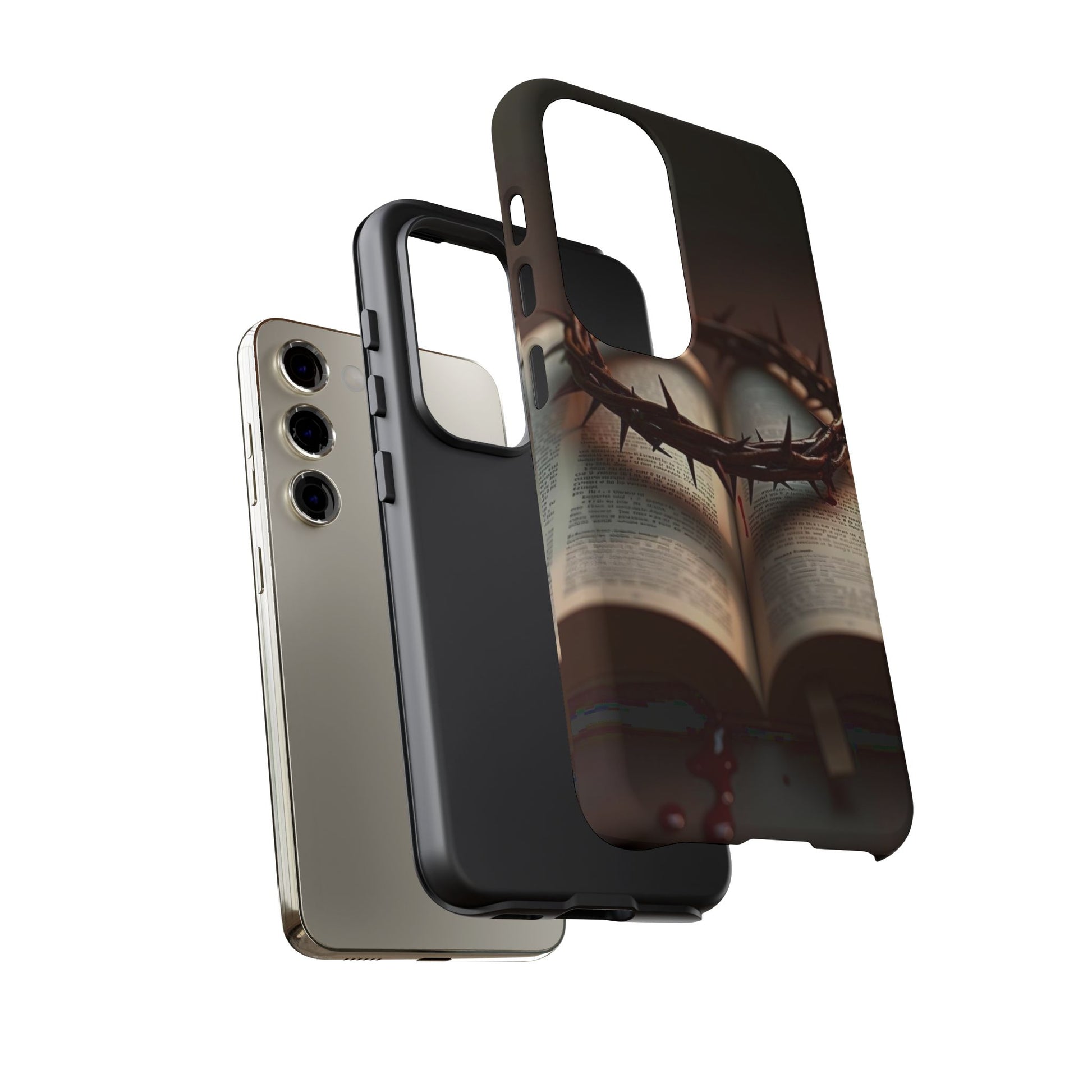 Crown of Thorns and Bible Christian Tough Cases for iPhones, Samsung, and Pixel