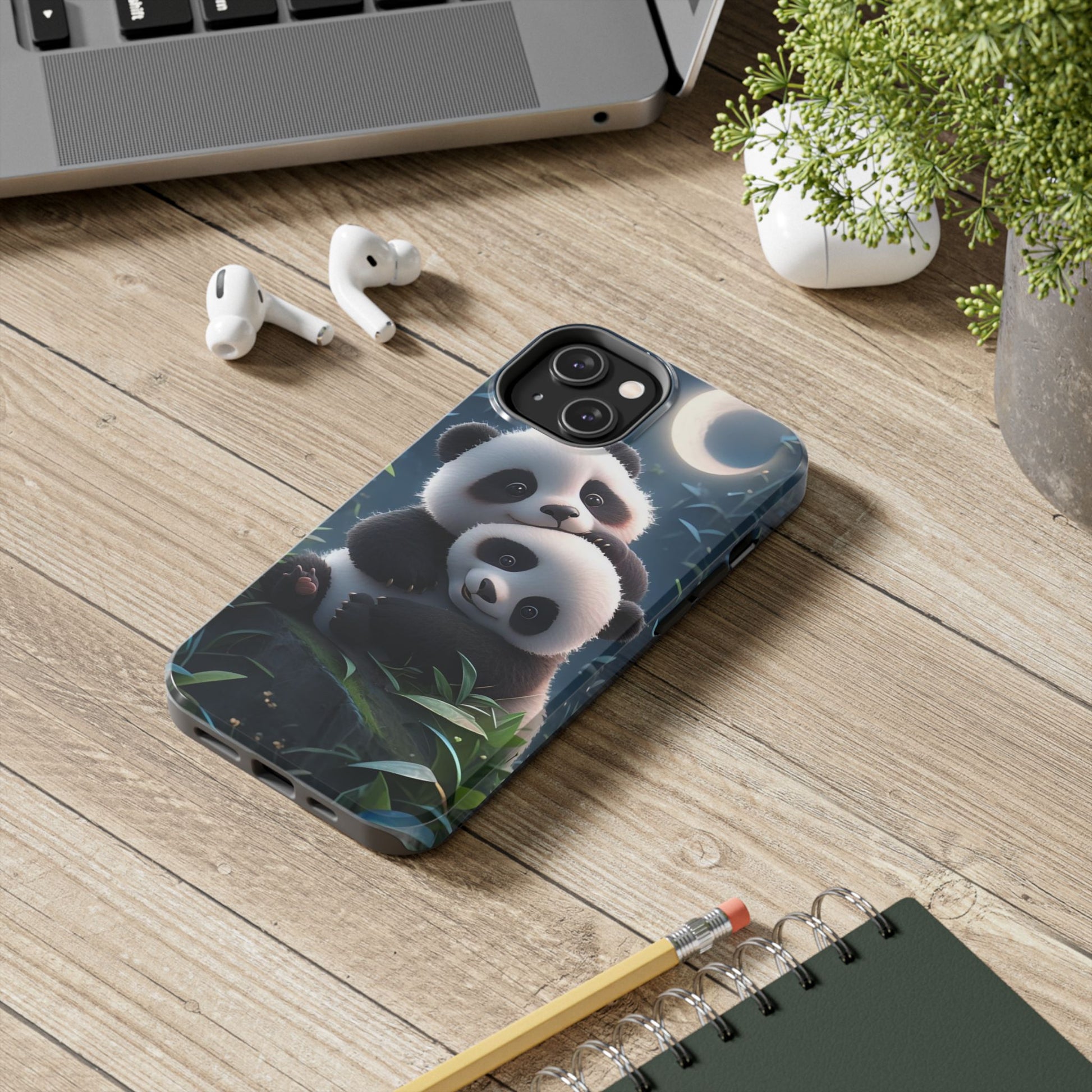 Hugging Pandas Theme Phone Cases for iPhones & Samsung Phones