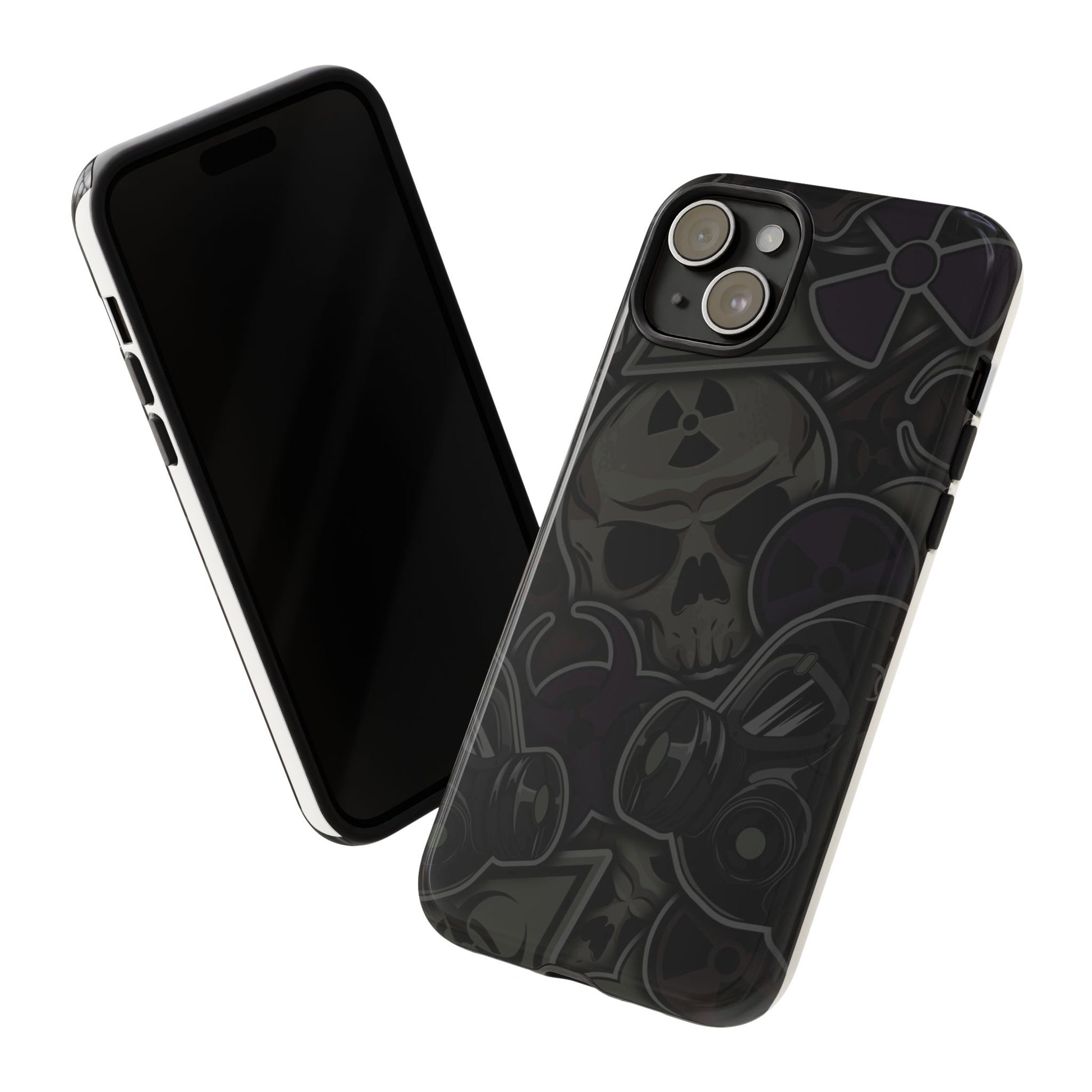 Tough Cases Phone Case, Edgy Skull Design Phone Cover, Gothic Cell Phone Shell