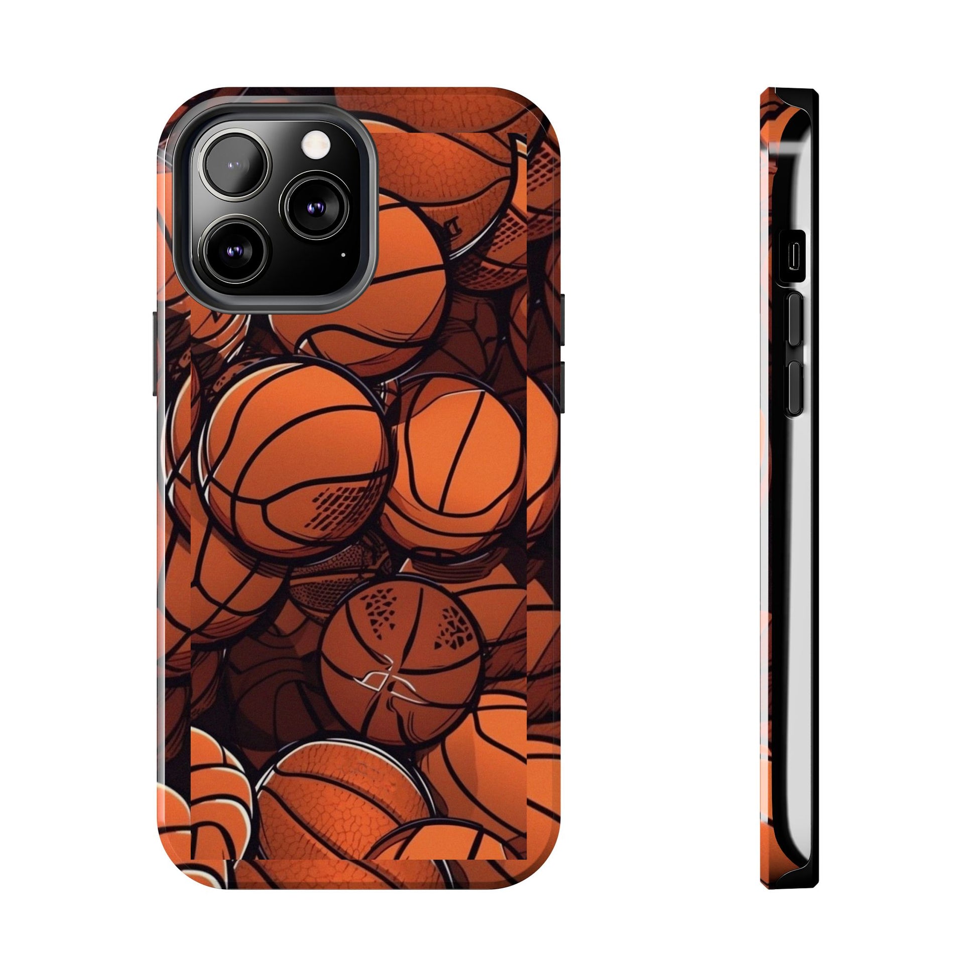 Basketball Pattern Design Tough Phone Cases for Iphones & Samsung Durable