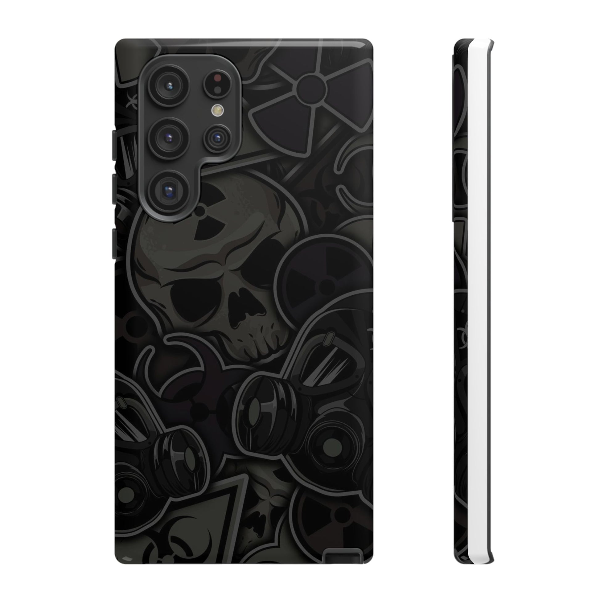 Tough Cases Phone Case, Edgy Skull Design Phone Cover, Gothic Cell Phone Shell