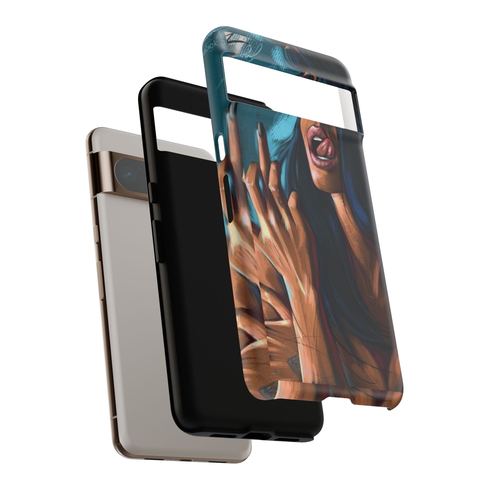 Tough Girl Theme Urban Design Cases for iPhones, Samsung, and Pixel