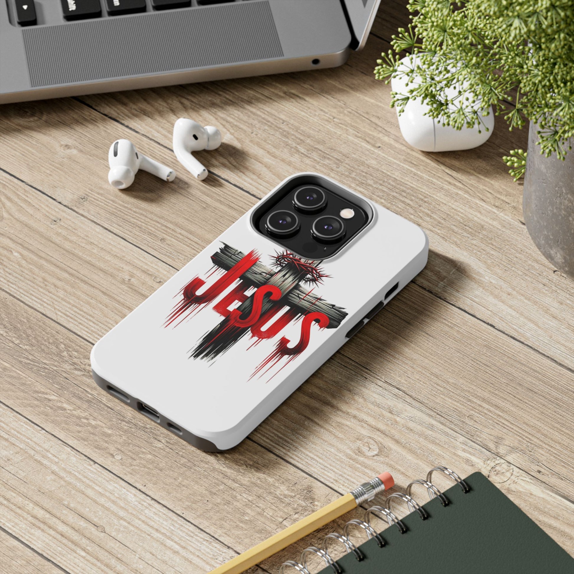 Jesus Cross and Crown Christian Theme Phone Cases for iPhones & Samsung Phones