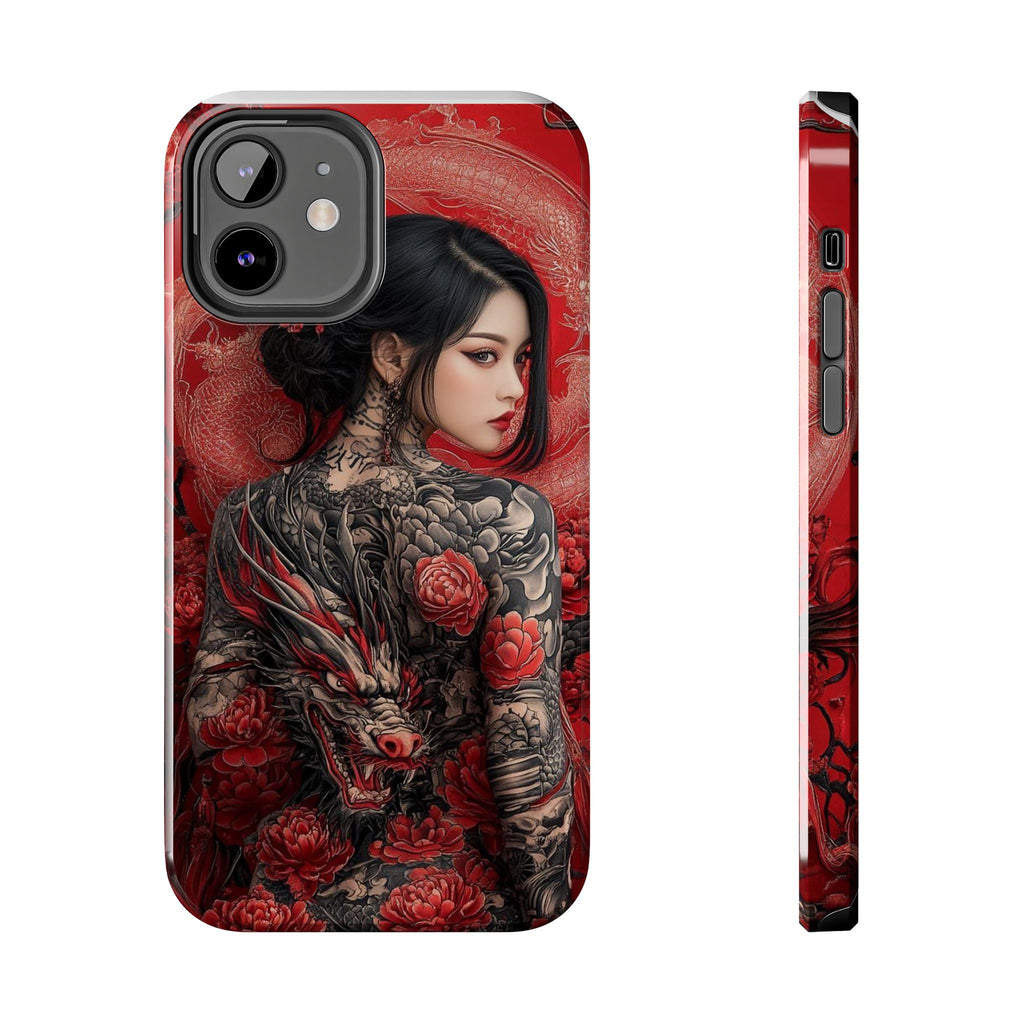 Japanese Geisha Tattooed Girl Phone Cases for Iphones & Samsung Durable