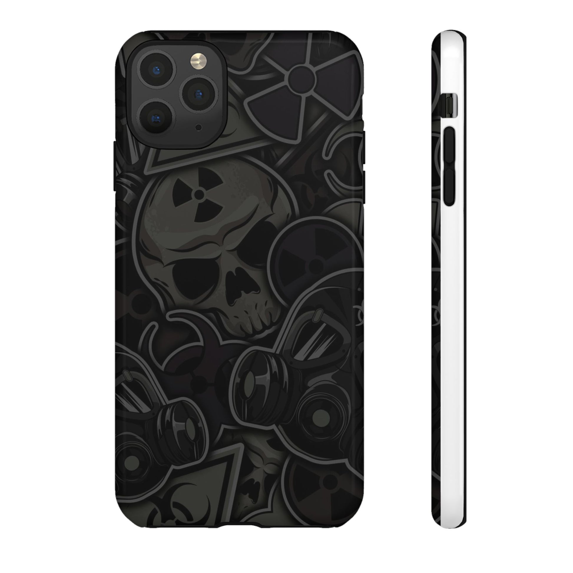 Tough Cases Phone Case, Edgy Skull Design Phone Cover, Gothic Cell Phone Shell