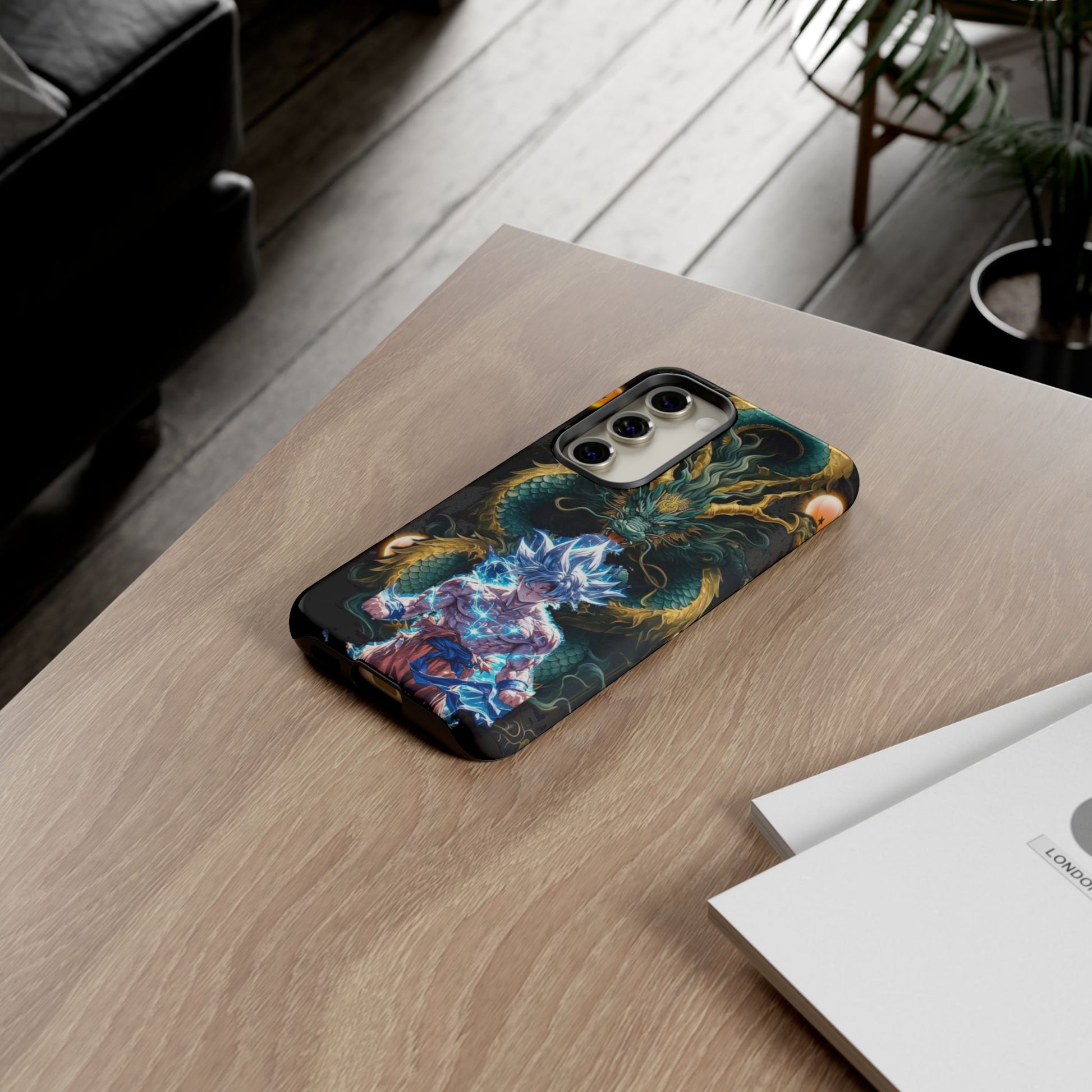Anime Goku x Shenron Dragonball Z Tough Cases for iPhones, Samsung, and Pixel