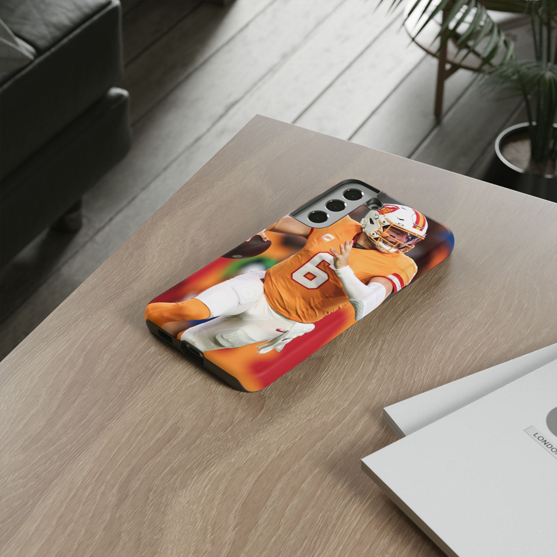 Tampa Bay Buccaneers Baker Mayfield Football Tough Cases for iPhones, Samsung, and Pixel