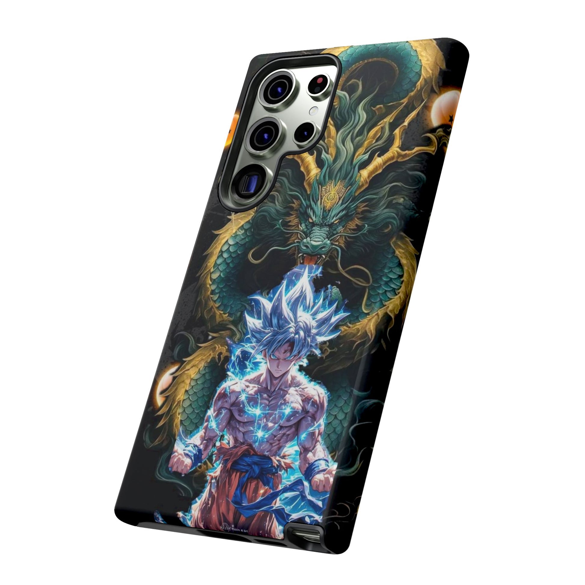 Anime Goku x Shenron Dragonball Z Tough Cases for iPhones, Samsung, and Pixel