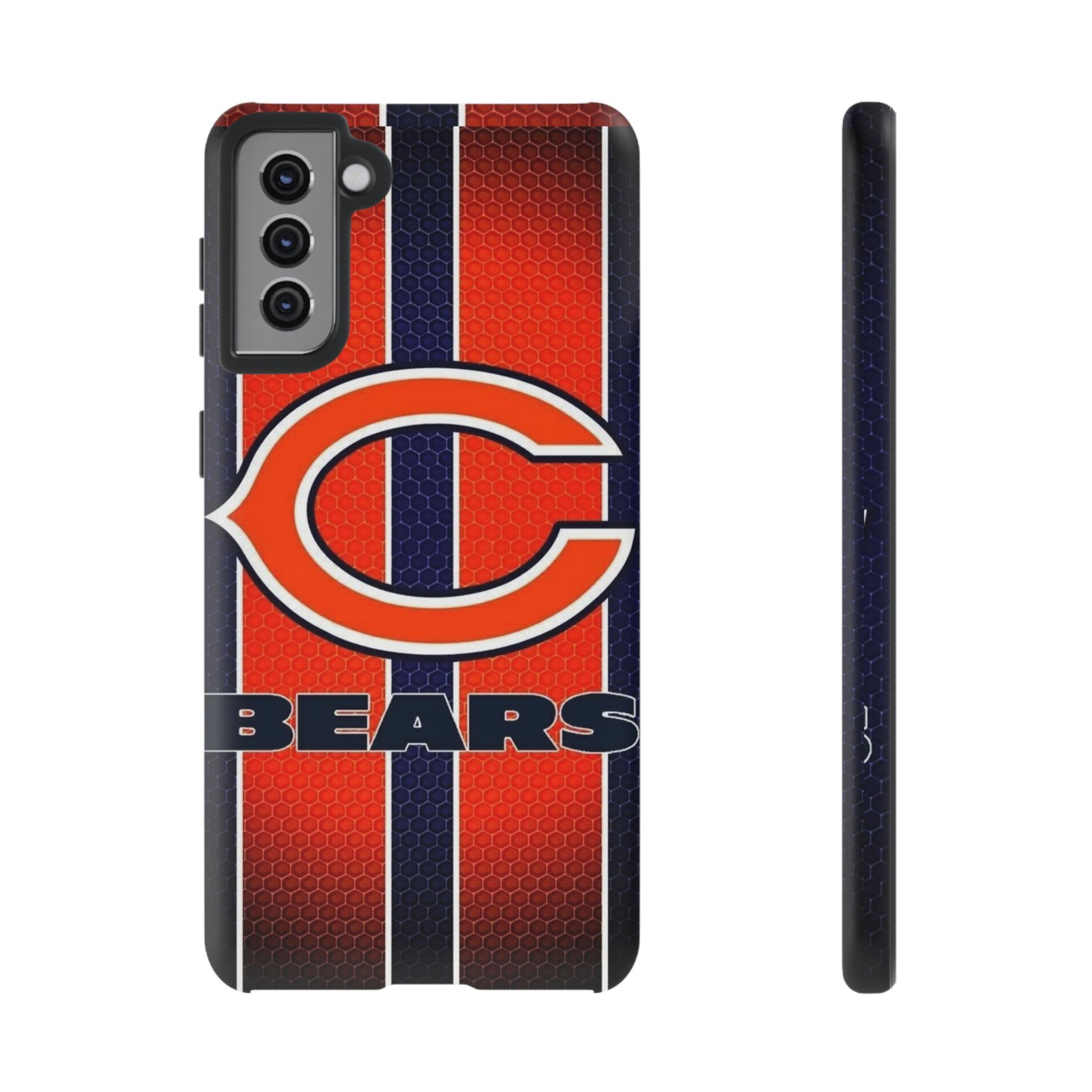 Chicago Bears Stripes Football Phone Case, Tough Cases for iPhones, Samsung, and Pixel