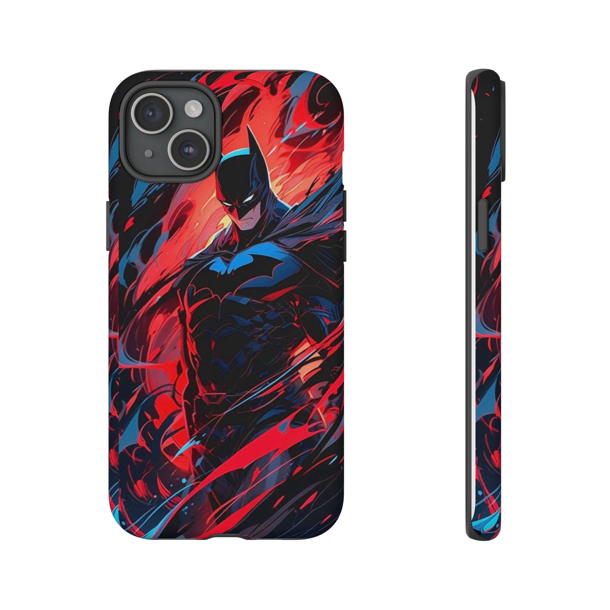 The Dark Knight Batman Art Tough Cases for iPhones, Samsung, and Pixel