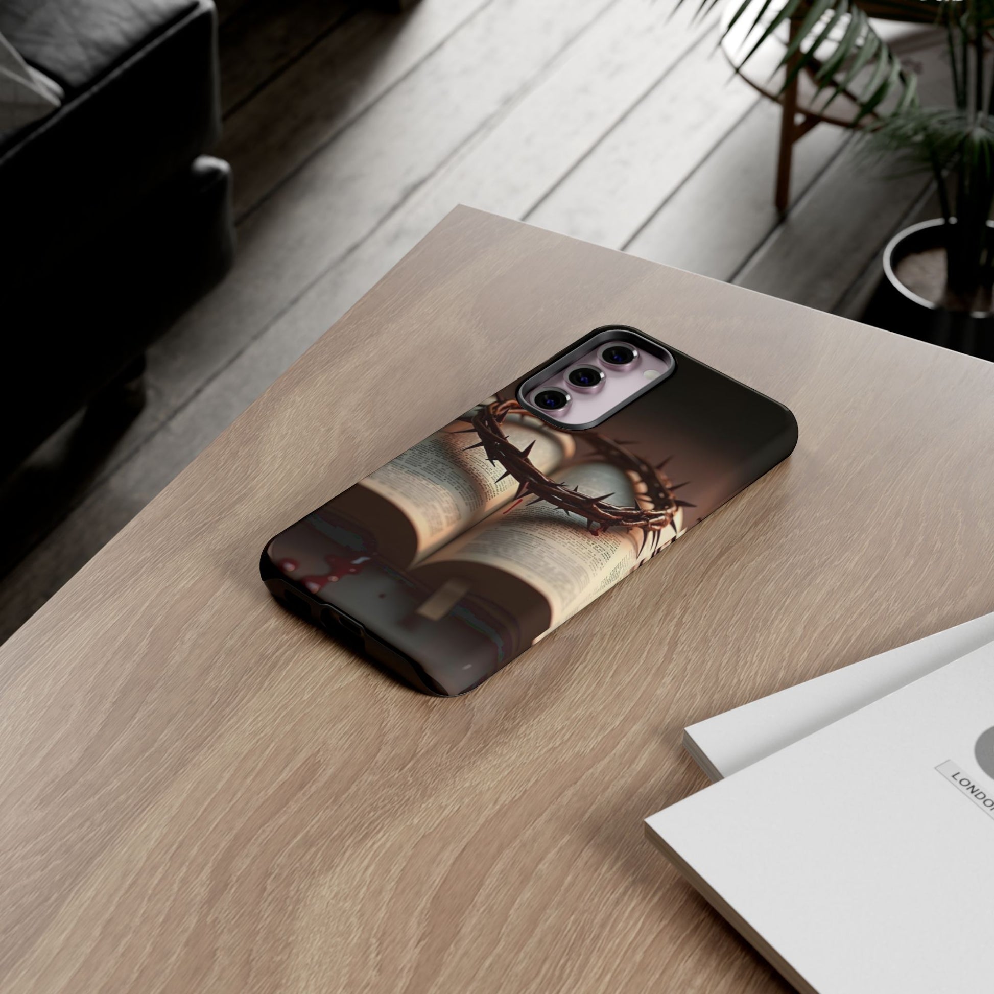 Crown of Thorns and Bible Christian Tough Cases for iPhones, Samsung, and Pixel