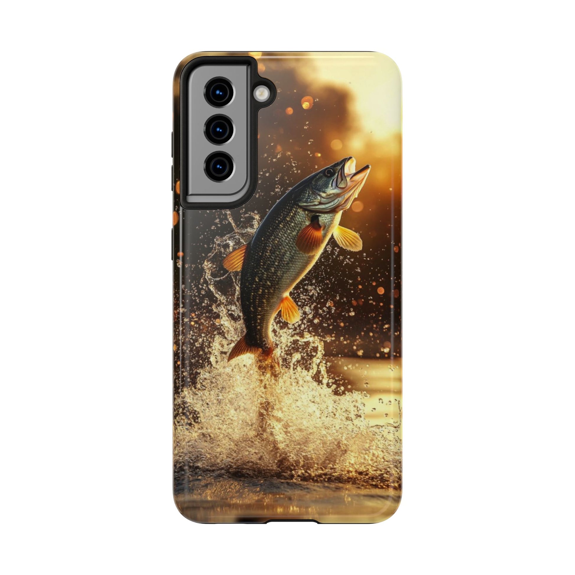 Jumping Bass Fish Theme Phone Cases for iPhones & Samsung Phones