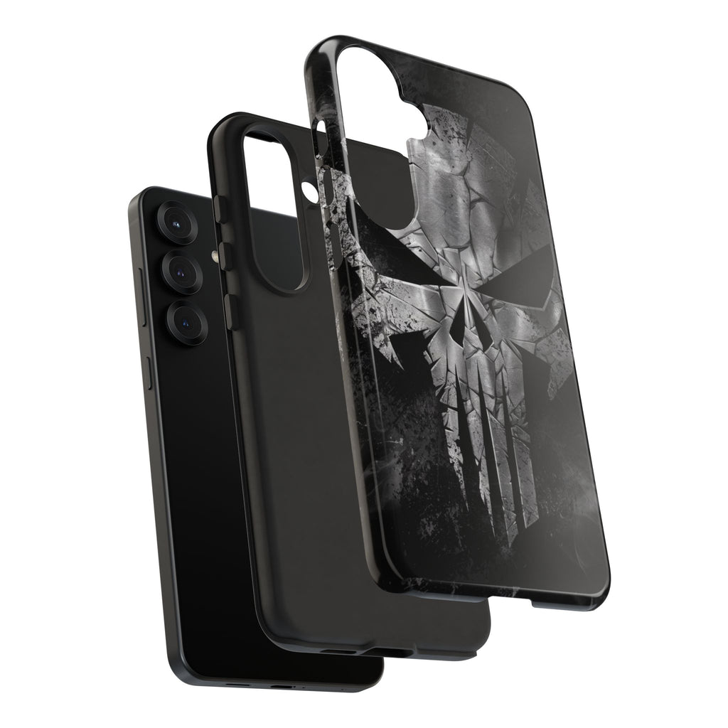 The Punisher Logo Art Tough Cases for iPhones, Samsung, and Pixel