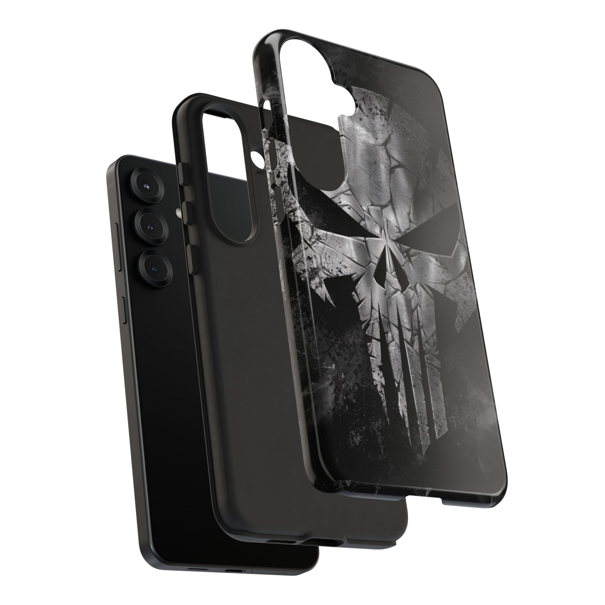 The Punisher Logo Art Tough Cases for iPhones, Samsung, and Pixel