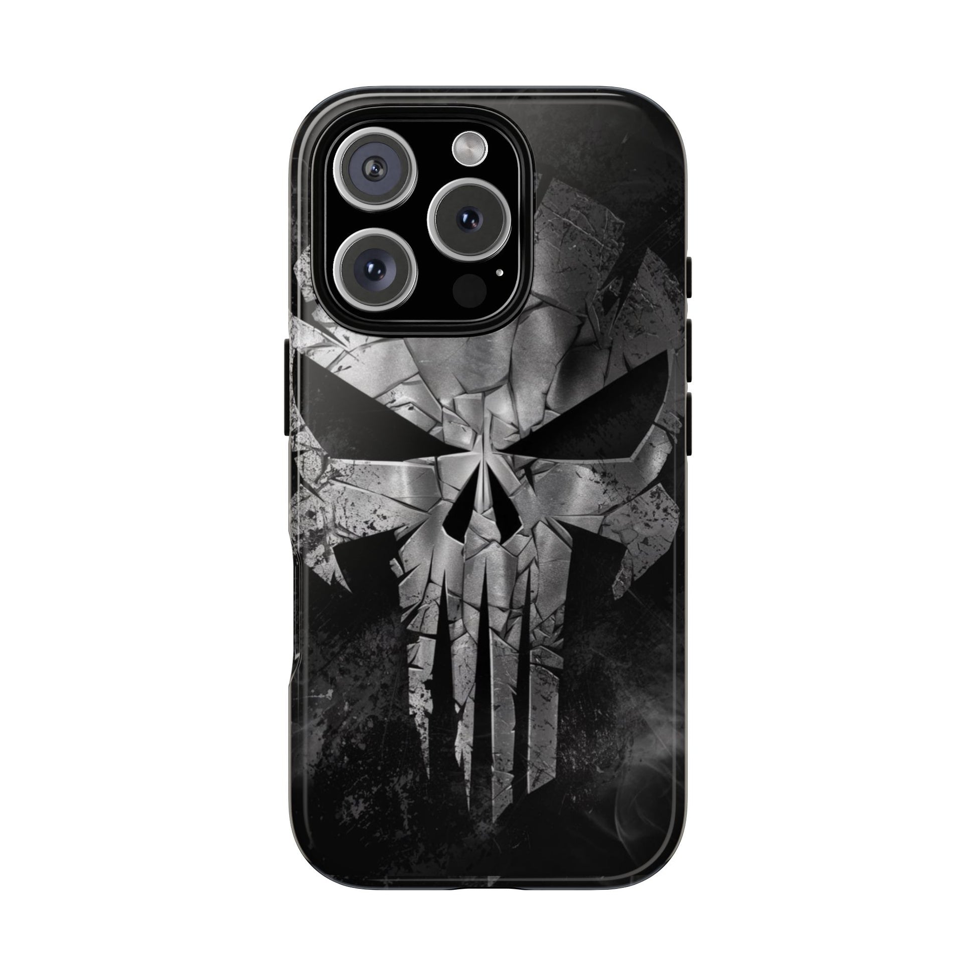 The Punisher Logo Art Tough Cases for iPhones, Samsung, and Pixel