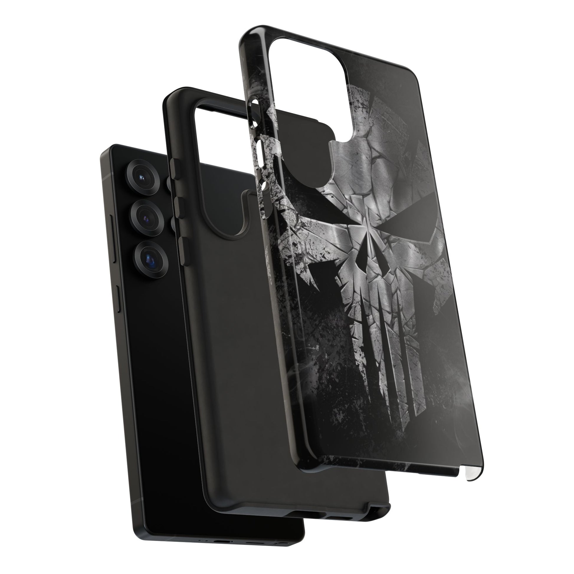 The Punisher Logo Art Tough Cases for iPhones, Samsung, and Pixel