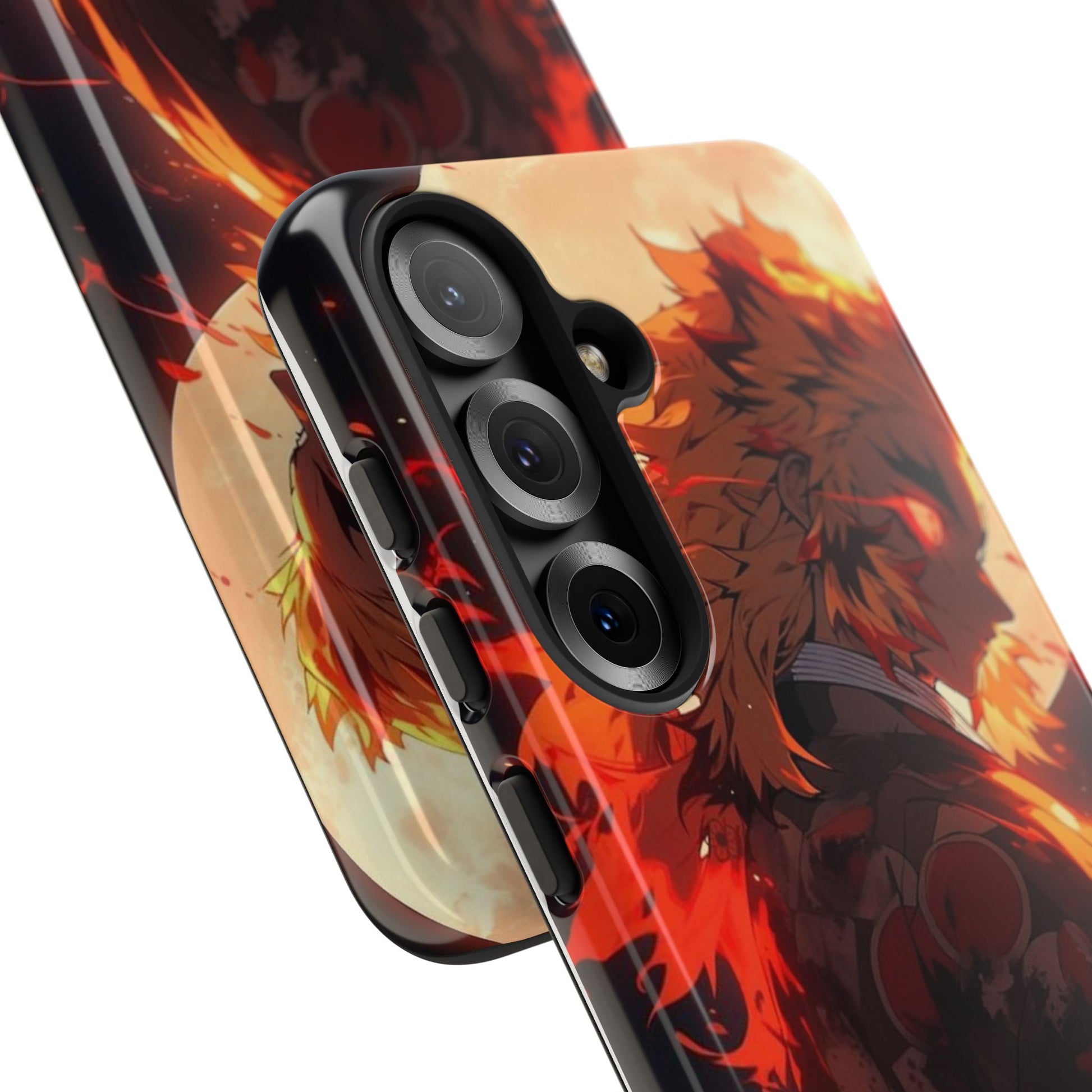 Demon Sl;ayer Rengoku Anime Phone Case, Tough Cases for iPhones, Samsung, and Pixel