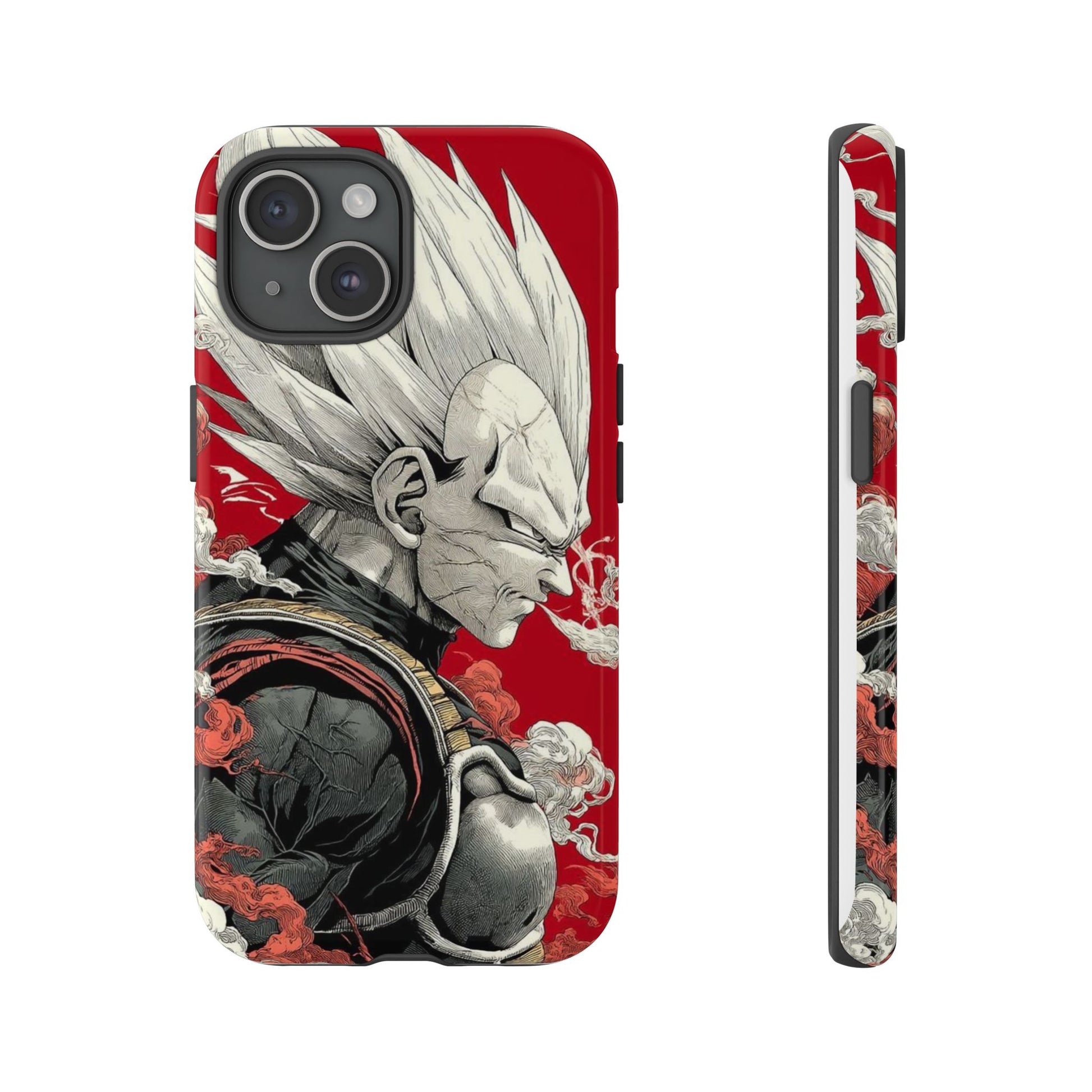 Dragon Ball Z Vegeta Anime Tough Cases for iPhones, Samsung, and Pixel
