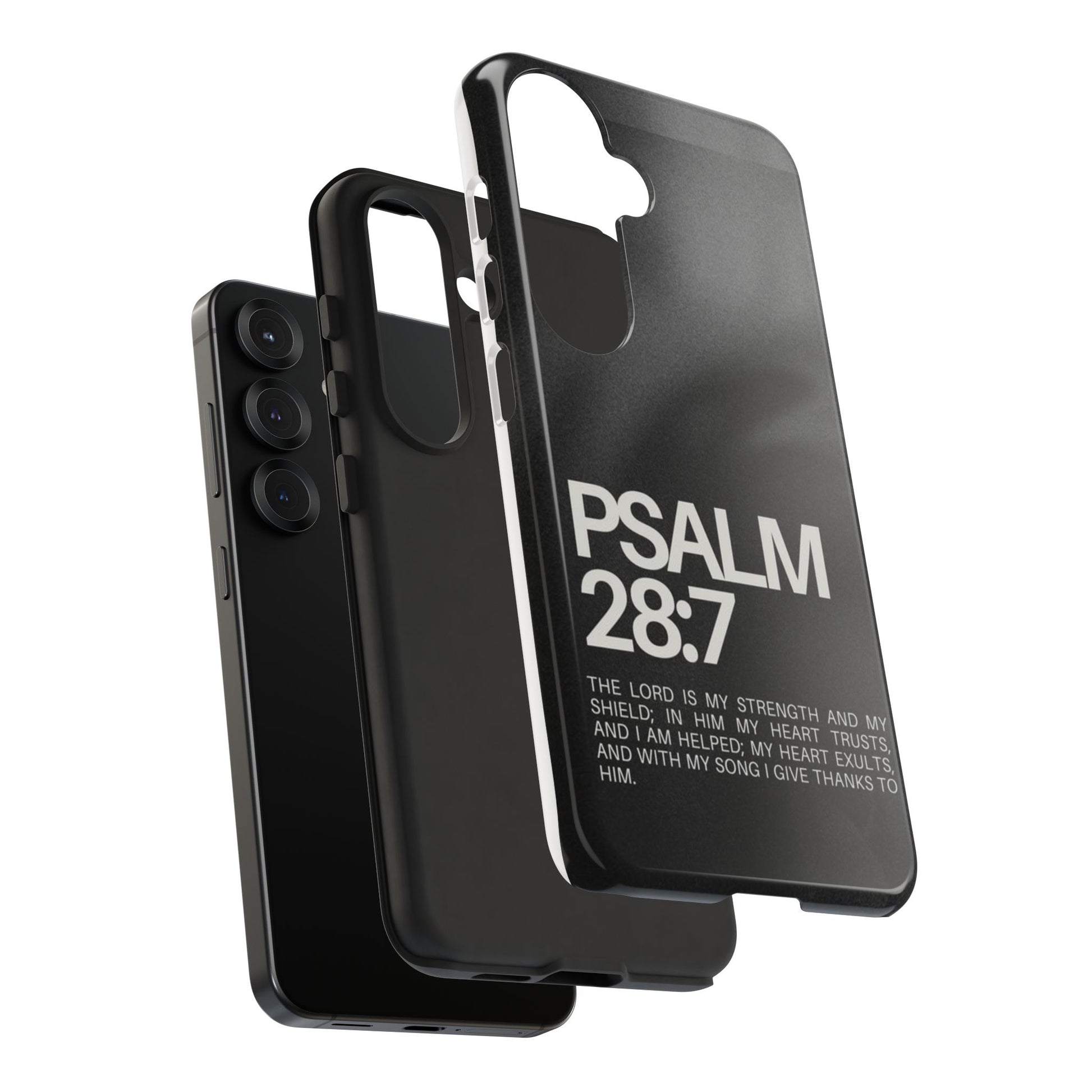 Christian Themed Psalms 28:7 Phone Case, Tough Cases for iPhones, Samsung, and Pixel