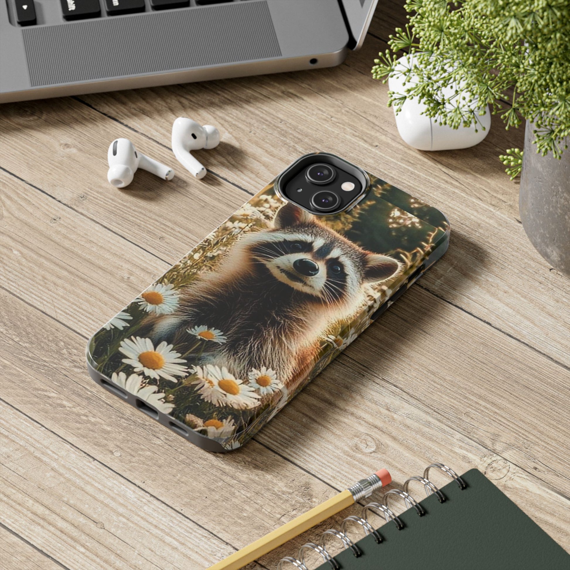 Cute Raccoon Theme Phone Cases for iPhones & Samsung Phones