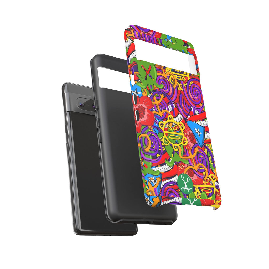 Puerto Rico Taino Tribal Art Tough Cases for iPhones, Samsung, and Pixel