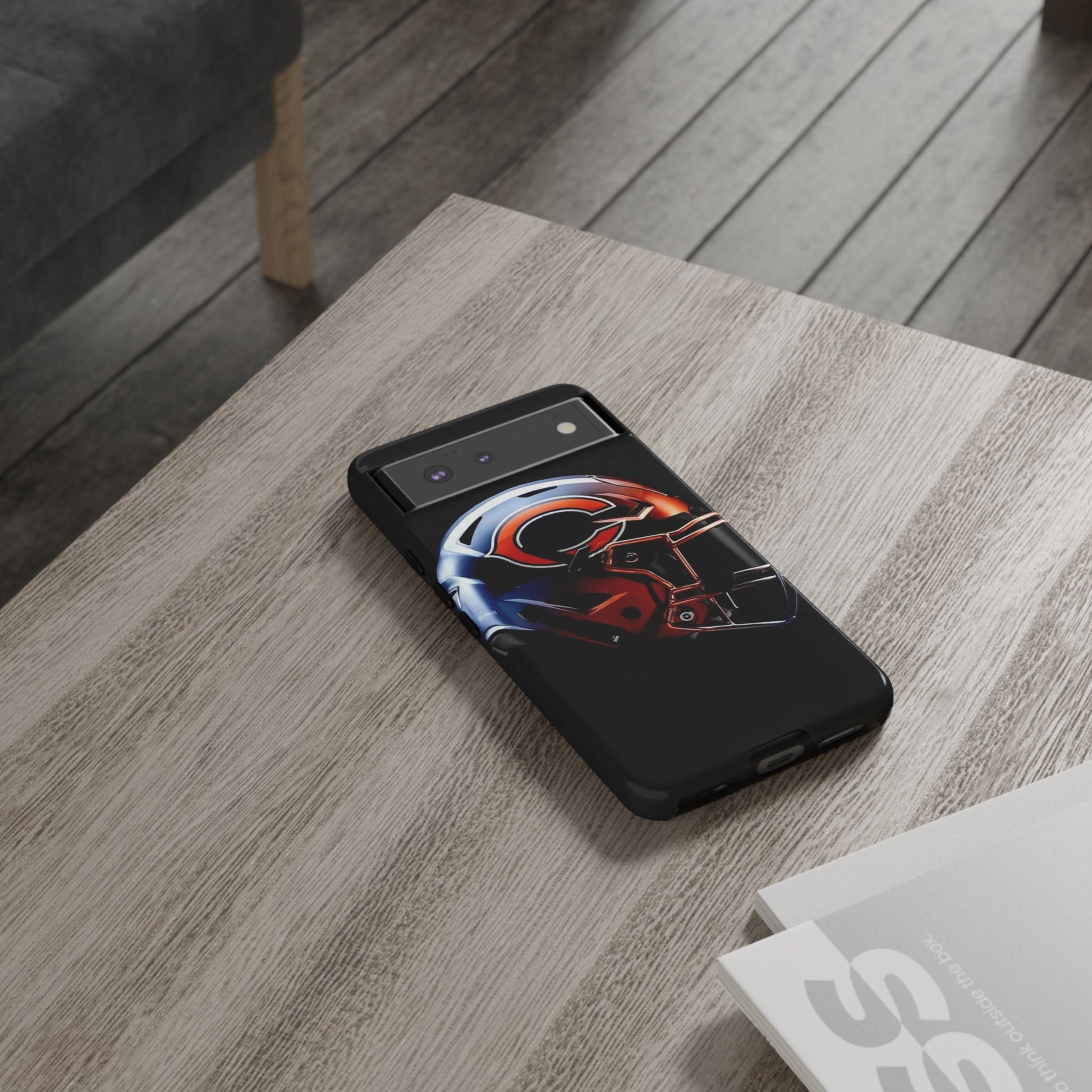 Football Helmet Chicago Bears Phone Case, Tough Cases for iPhones, Samsung, and Pixel