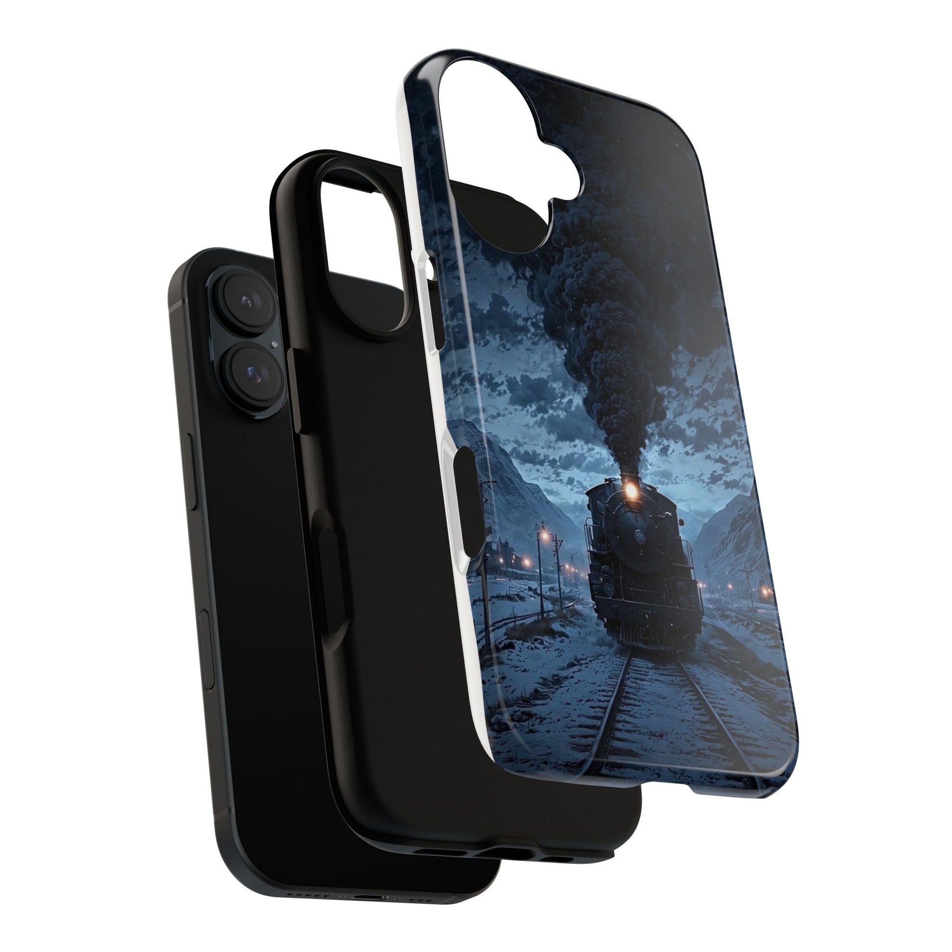 Steam Engine Train Themed Tough Cases for iPhones, Samsung, and Pixel