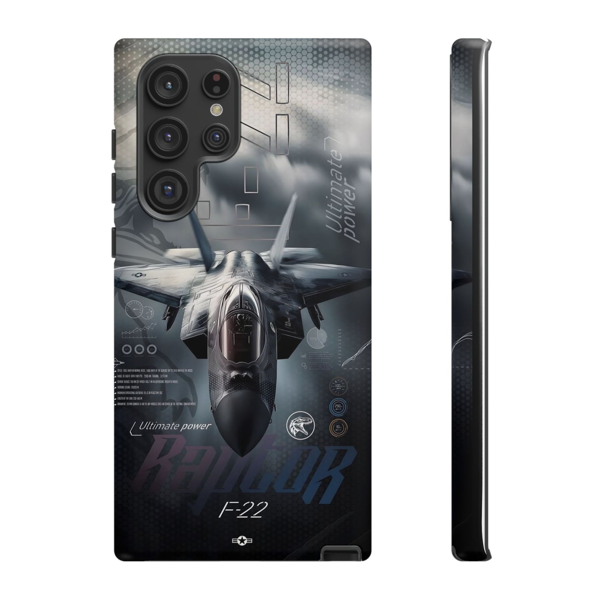 F-22 Raptor Fighter Jet Tough Cases for iPhones, Samsung, and Pixel