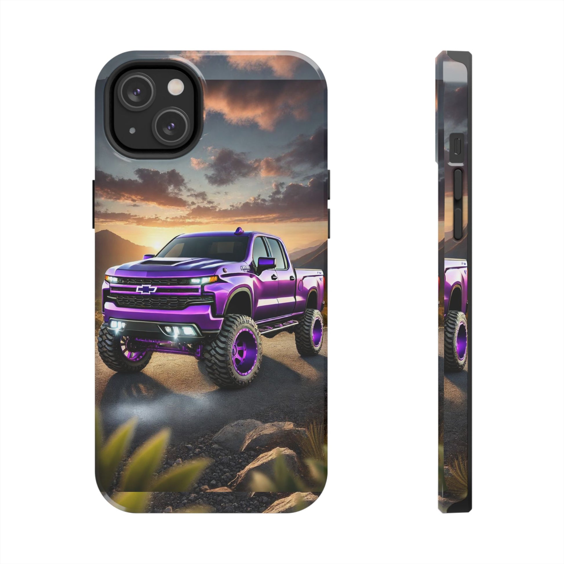 Purple Silverado art Phone Cases for Iphones & Samsung Phones Durable