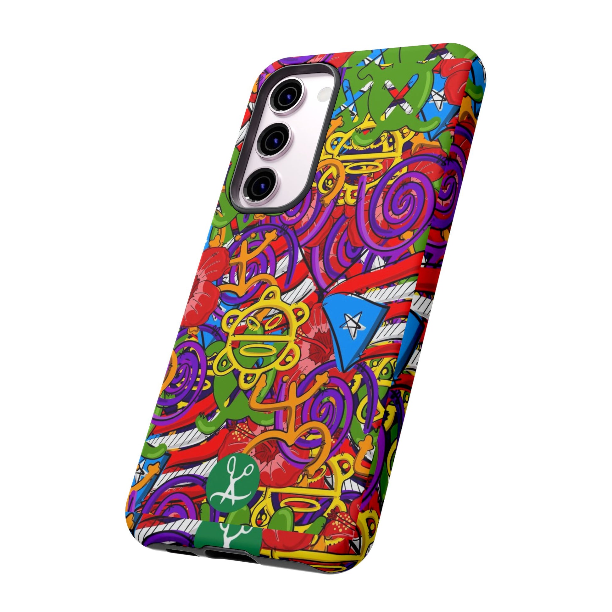 Puerto Rico Taino Tribal Art Tough Cases for iPhones, Samsung, and Pixel