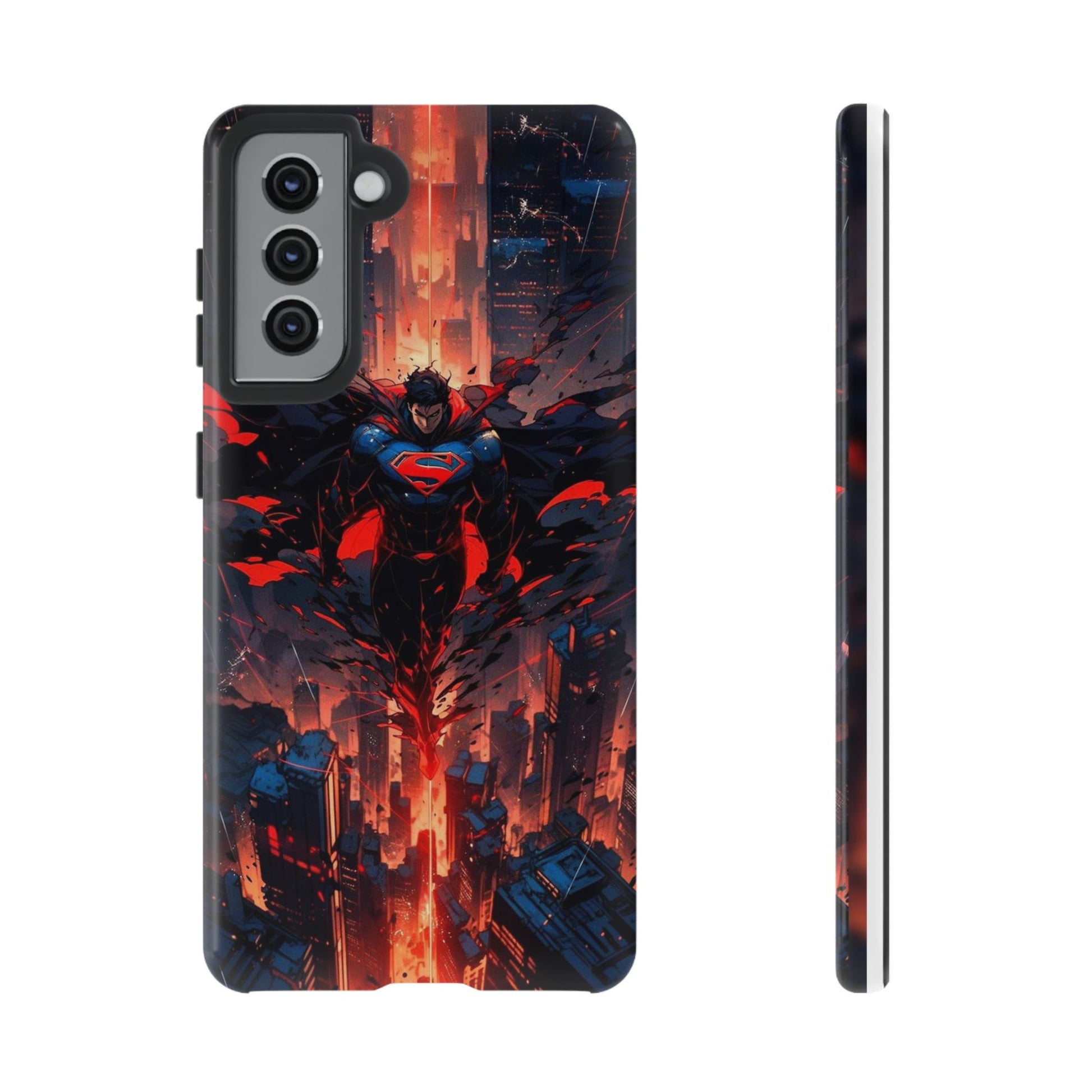 Anime Superman Tough Cases for iPhones, Samsung, and Pixel