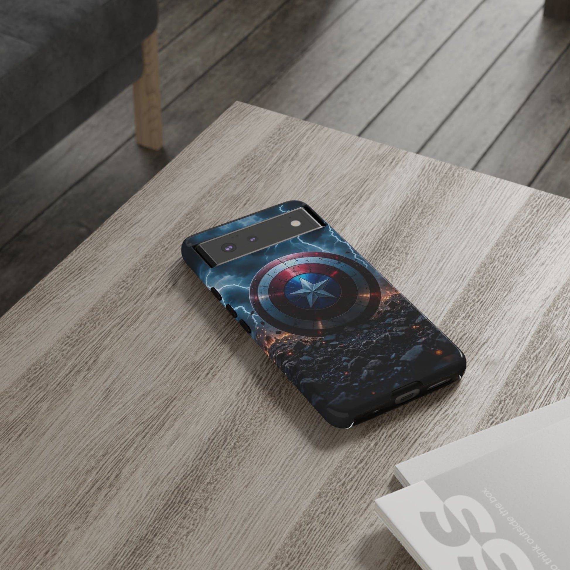 Captain America Shield Tough Cases for iPhones, Samsung, and Pixel