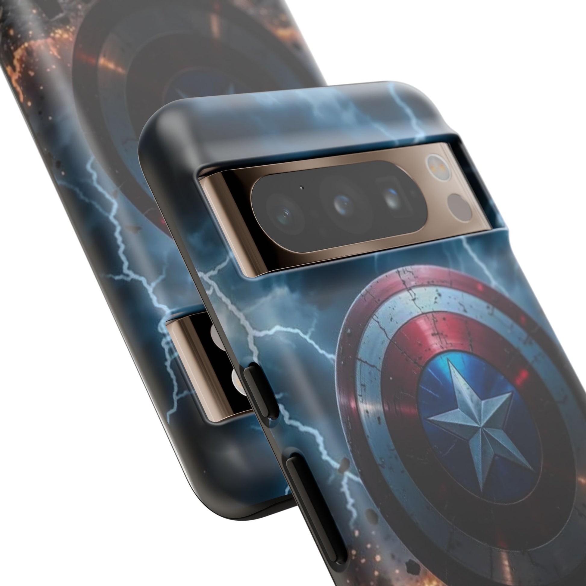 Captain America Shield Tough Cases for iPhones, Samsung, and Pixel