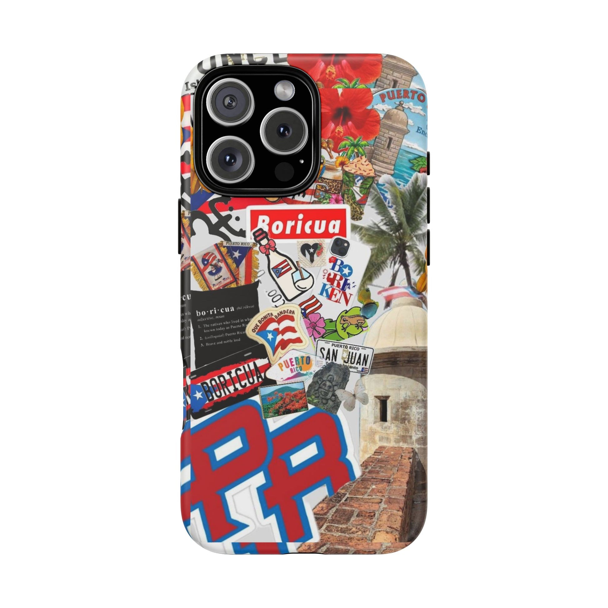 Puerto Rico Boricua Art Tough Cases for iPhones, Samsung, and Pixel