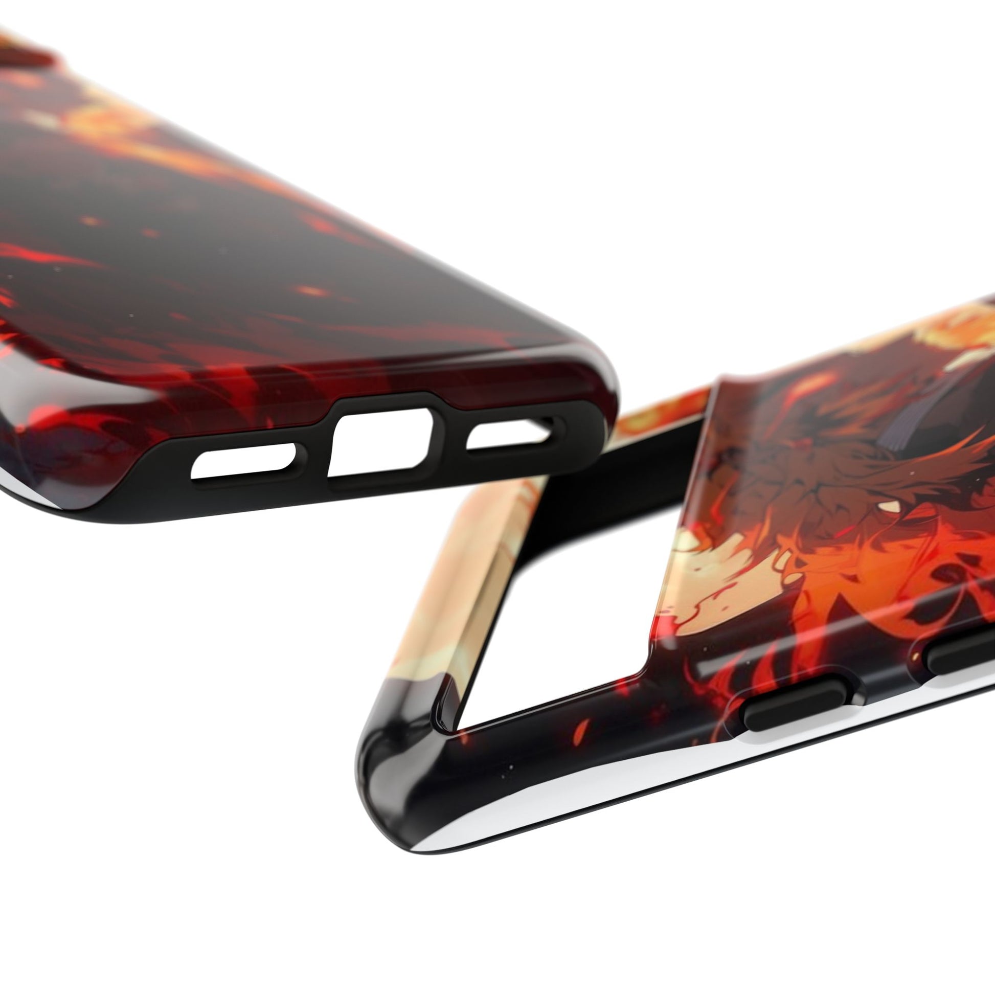 Demon Sl;ayer Rengoku Anime Phone Case, Tough Cases for iPhones, Samsung, and Pixel