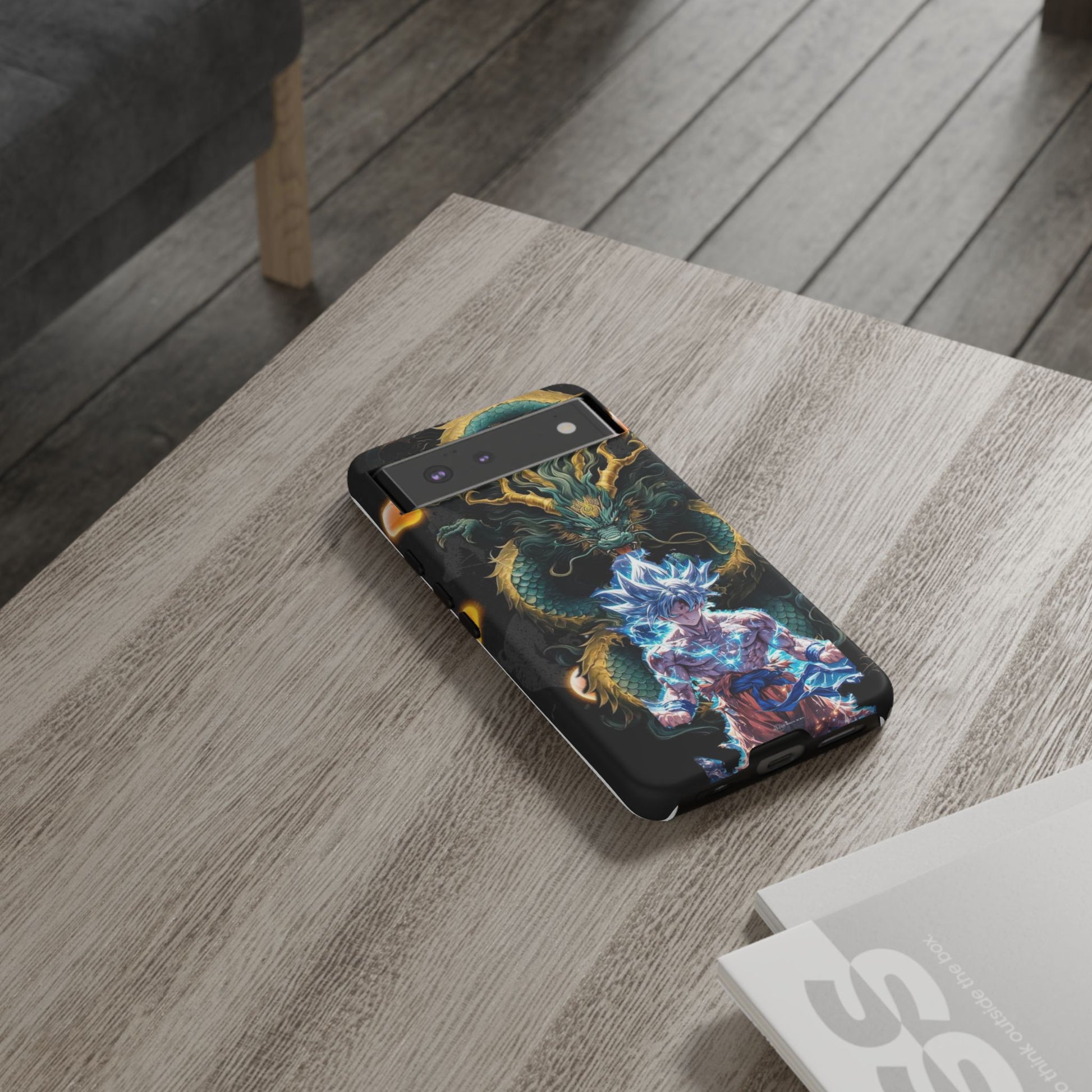 Anime Goku x Shenron Dragonball Z Tough Cases for iPhones, Samsung, and Pixel