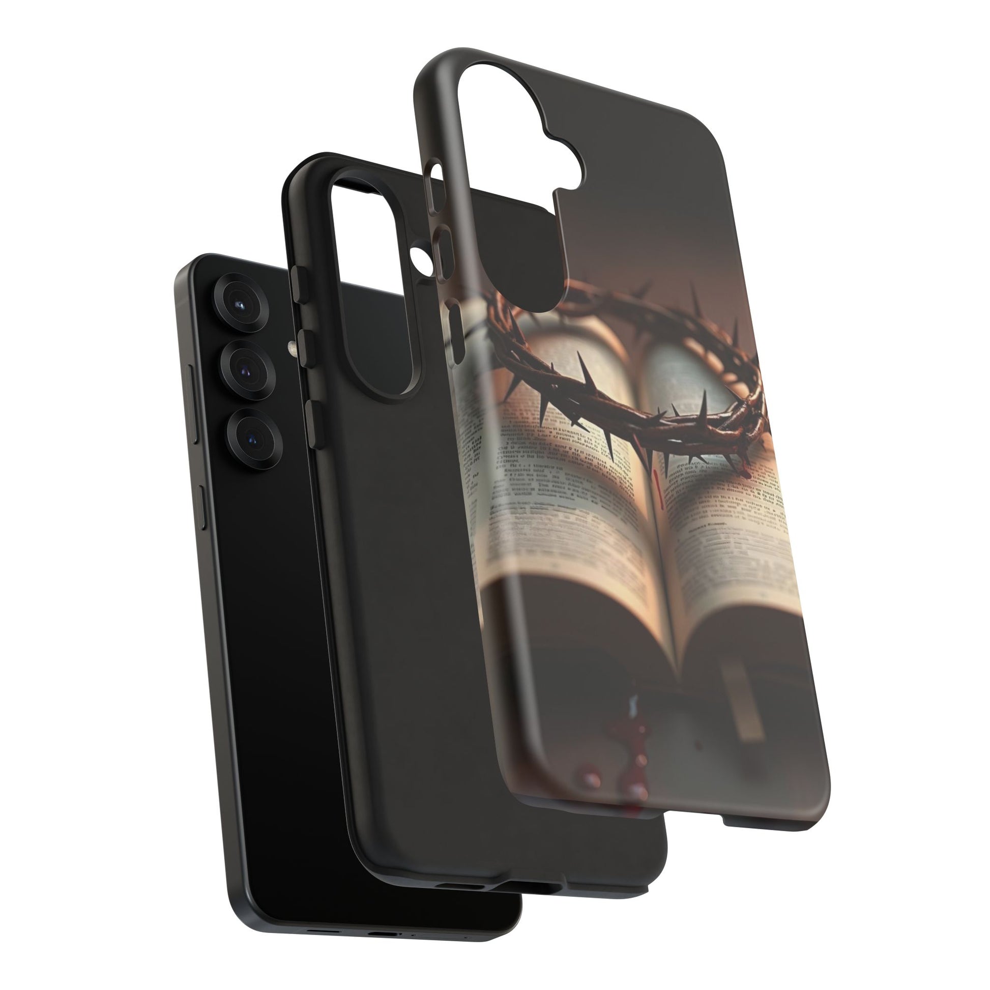 Crown of Thorns and Bible Christian Tough Cases for iPhones, Samsung, and Pixel