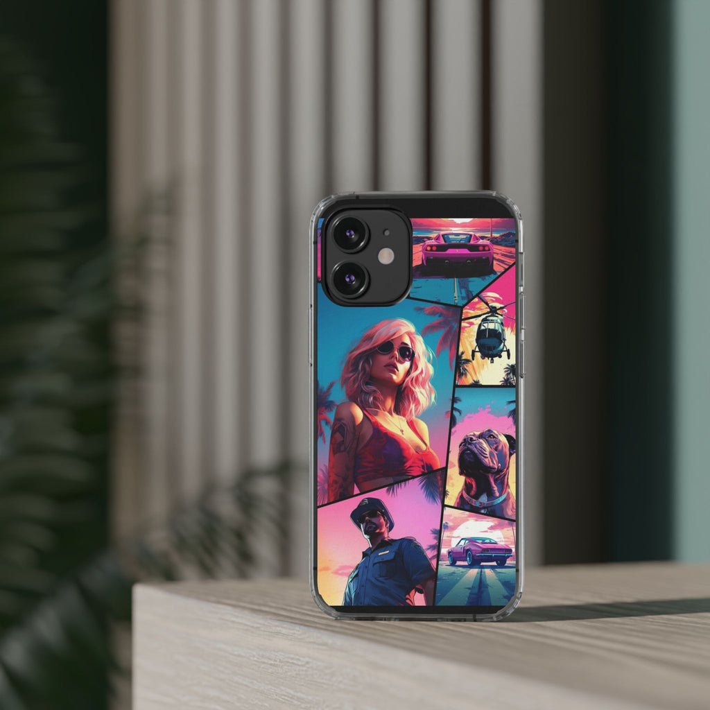 Grand Theft Style  Miami Vice Gamer inspired Protective Iphone and Samsung case