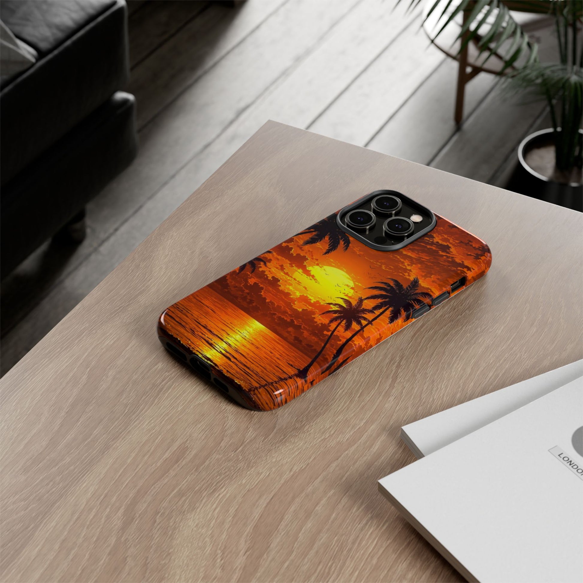 Beautiful Beach Sunset Tough Cases for iPhones, Samsung, and Pixel