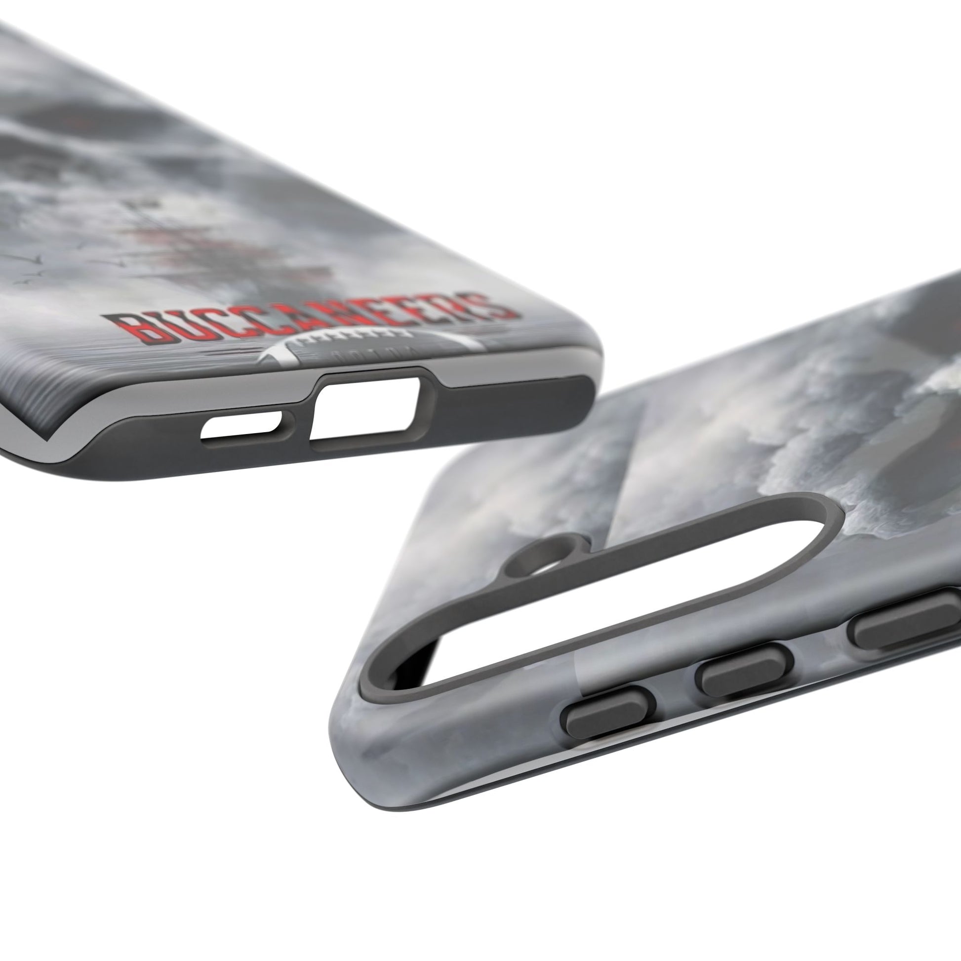 Skull Pirate Ship Football Buccaneers Tough Cases for iPhones, Samsung, and Pixel
