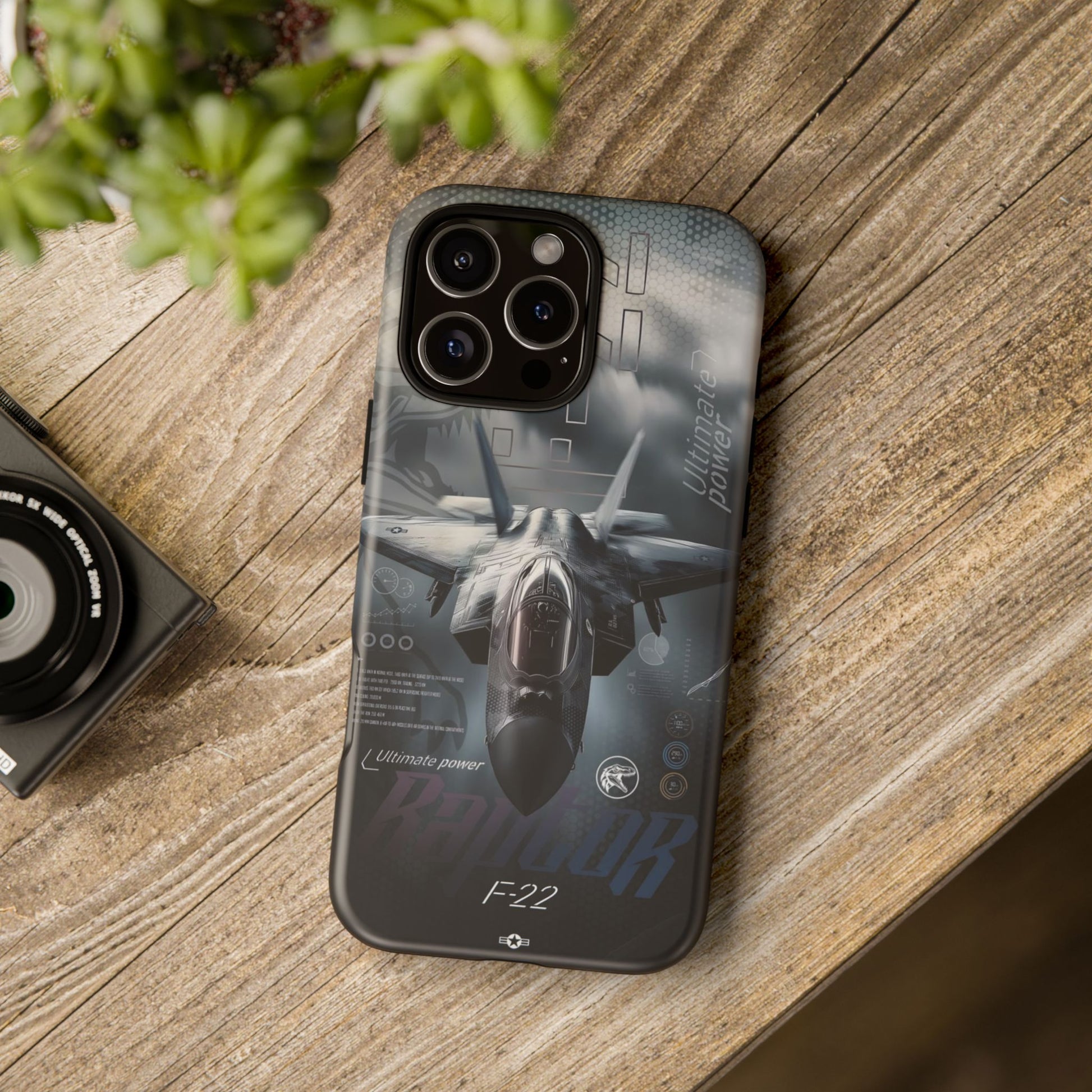 F-22 Raptor Fighter Jet Tough Cases for iPhones, Samsung, and Pixel
