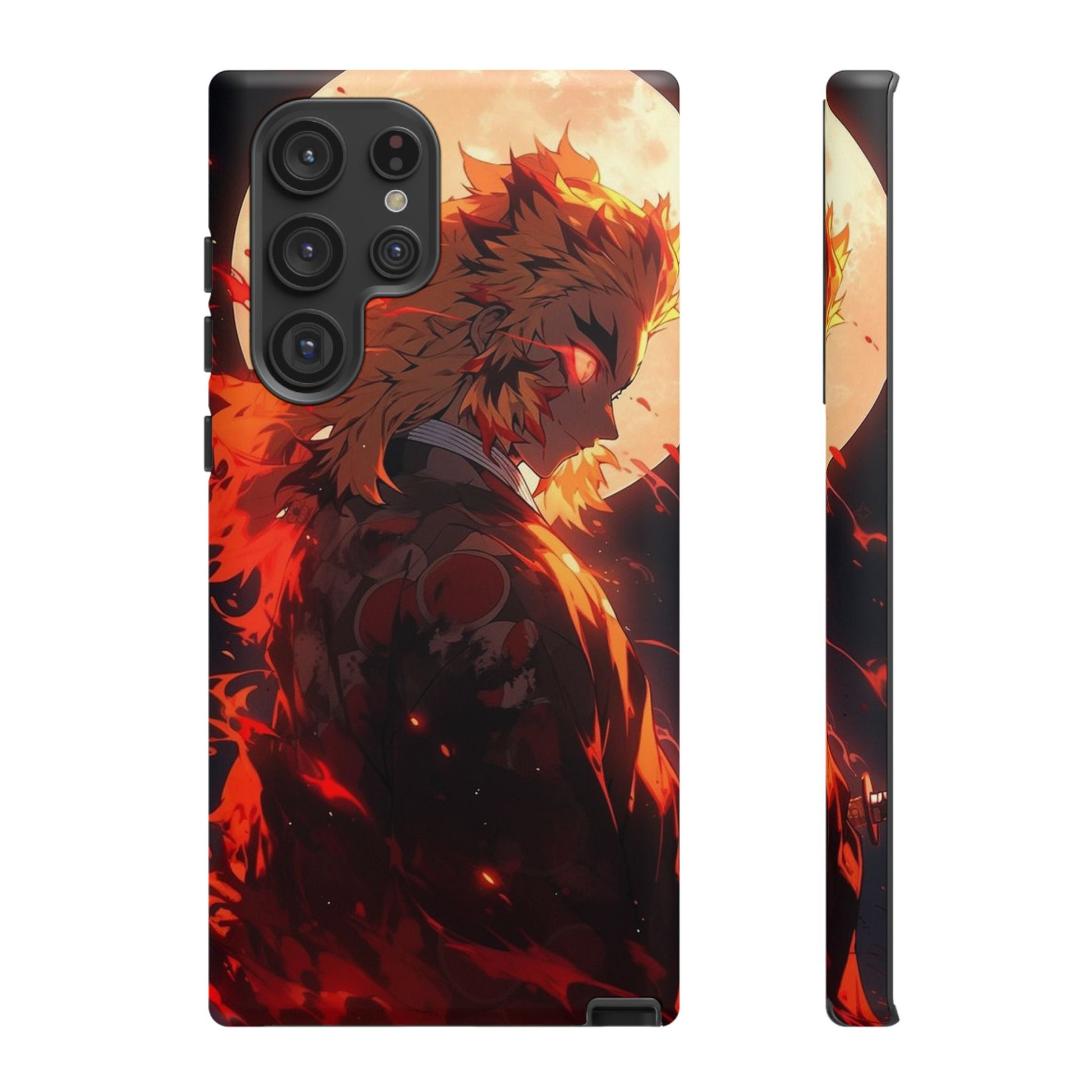 Demon Sl;ayer Rengoku Anime Phone Case, Tough Cases for iPhones, Samsung, and Pixel